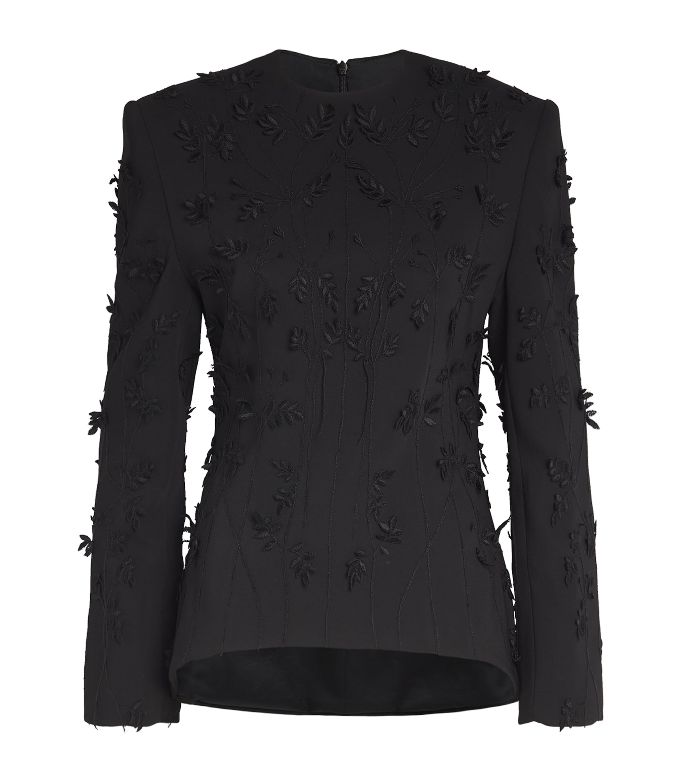 Amir Al Kasm Womens Jasmine Leaves Top Black