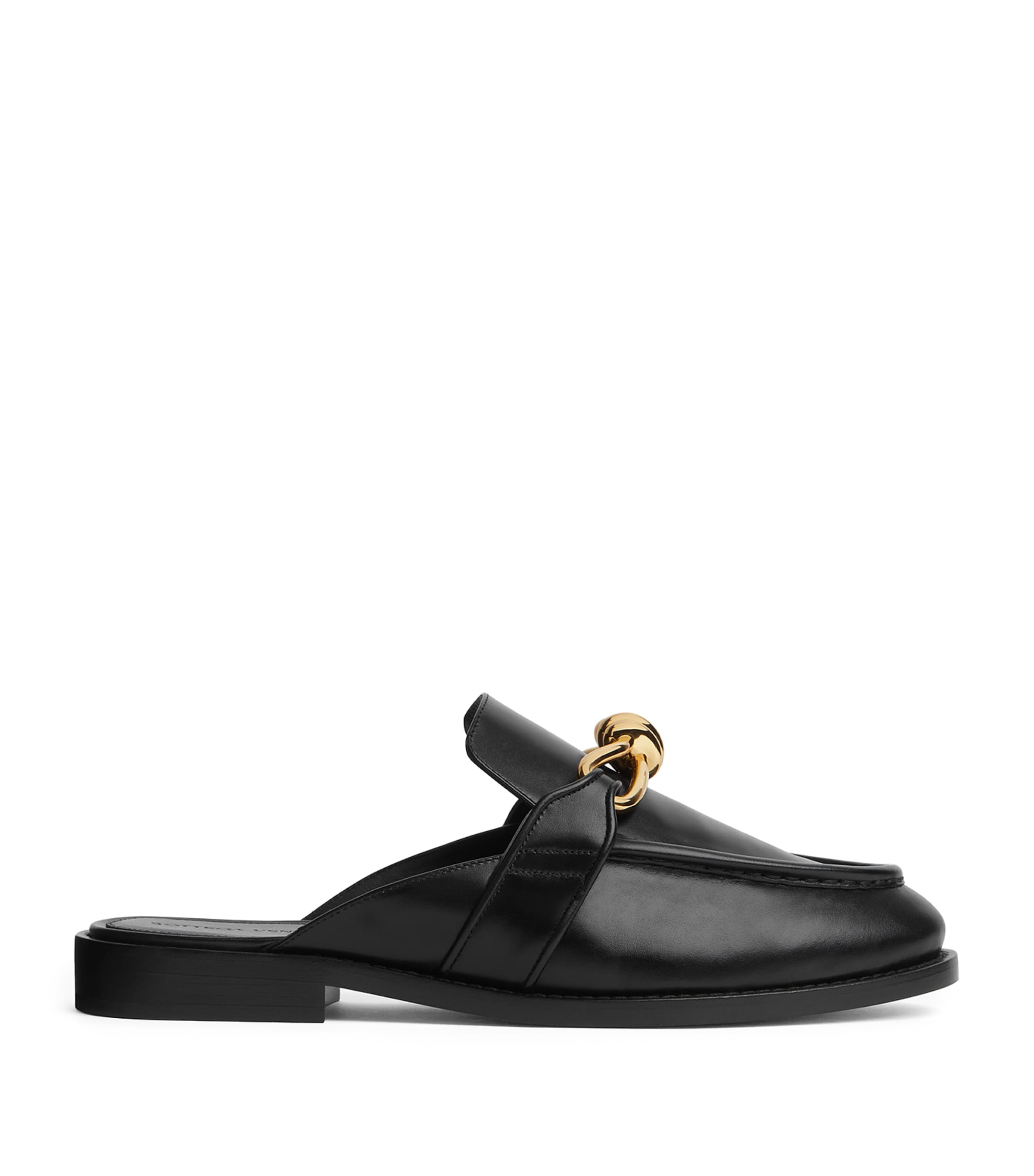 Leather Astaire Open-Back Loafers