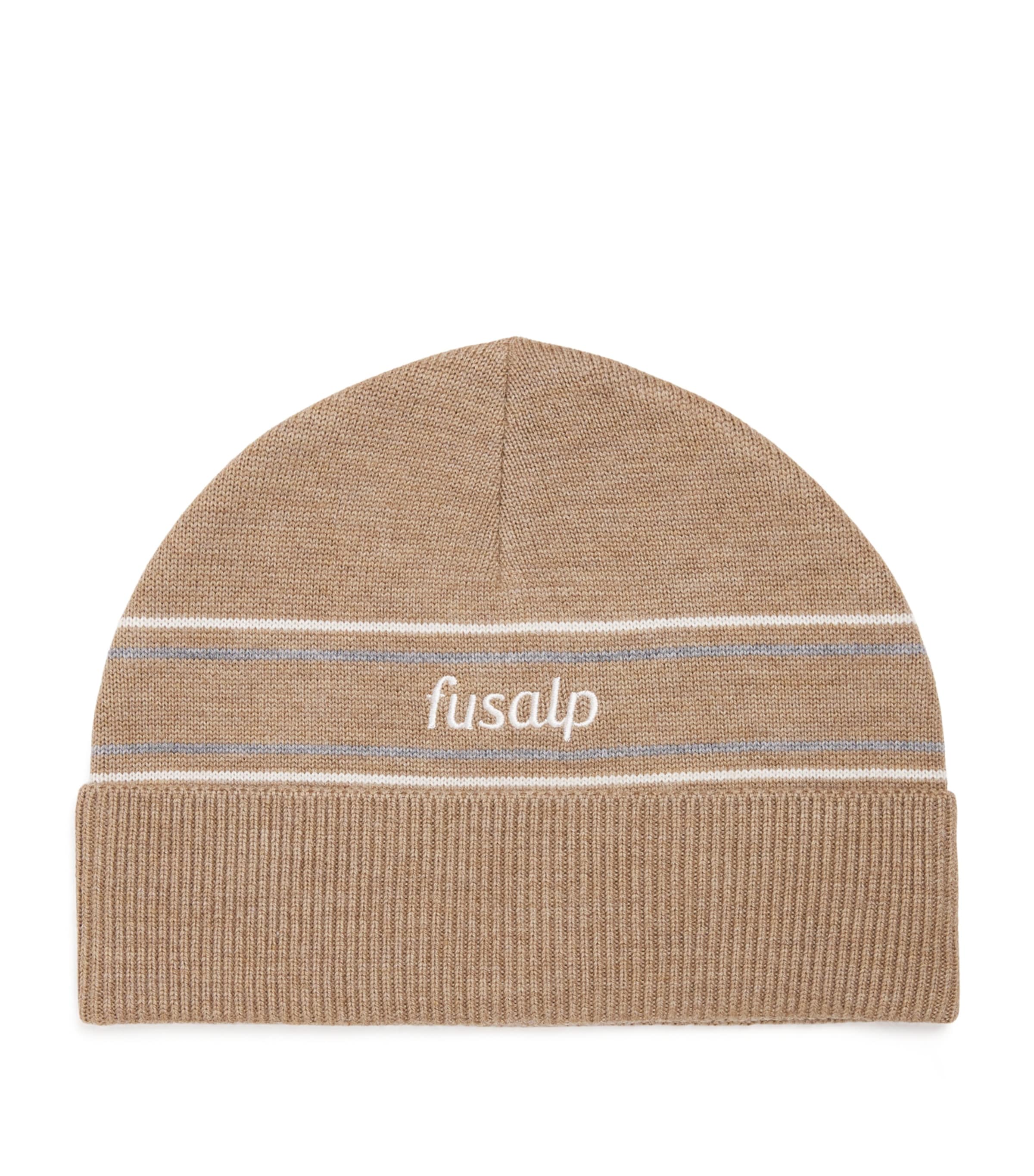 Wool Stripe Logo Beanie