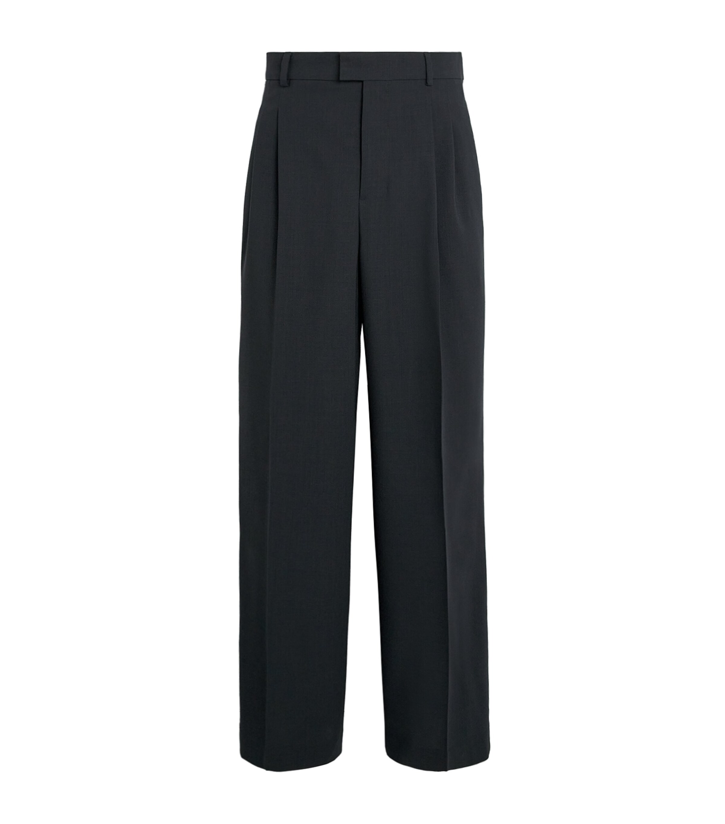 Virgin Wool Wide-Leg Trousers