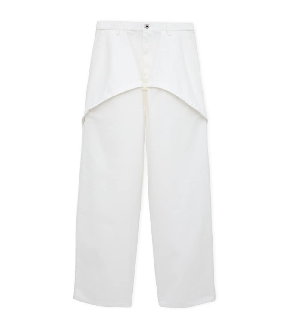 LOEWE Womens x Paula's Ibiza Cotton Panelled Trousers White