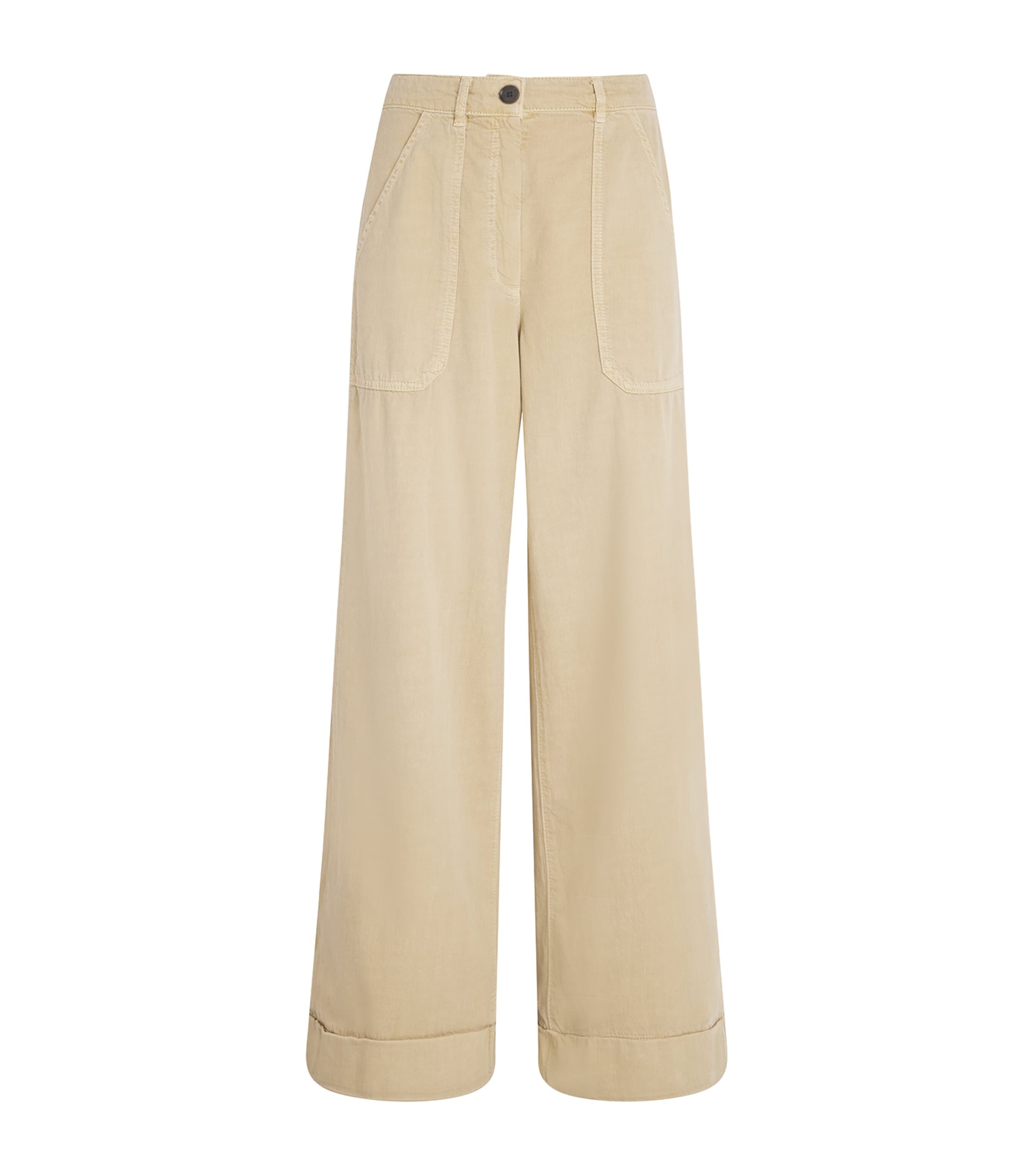 ME+EM Womens Cotton Trainer Grazer Trousers Biscuit