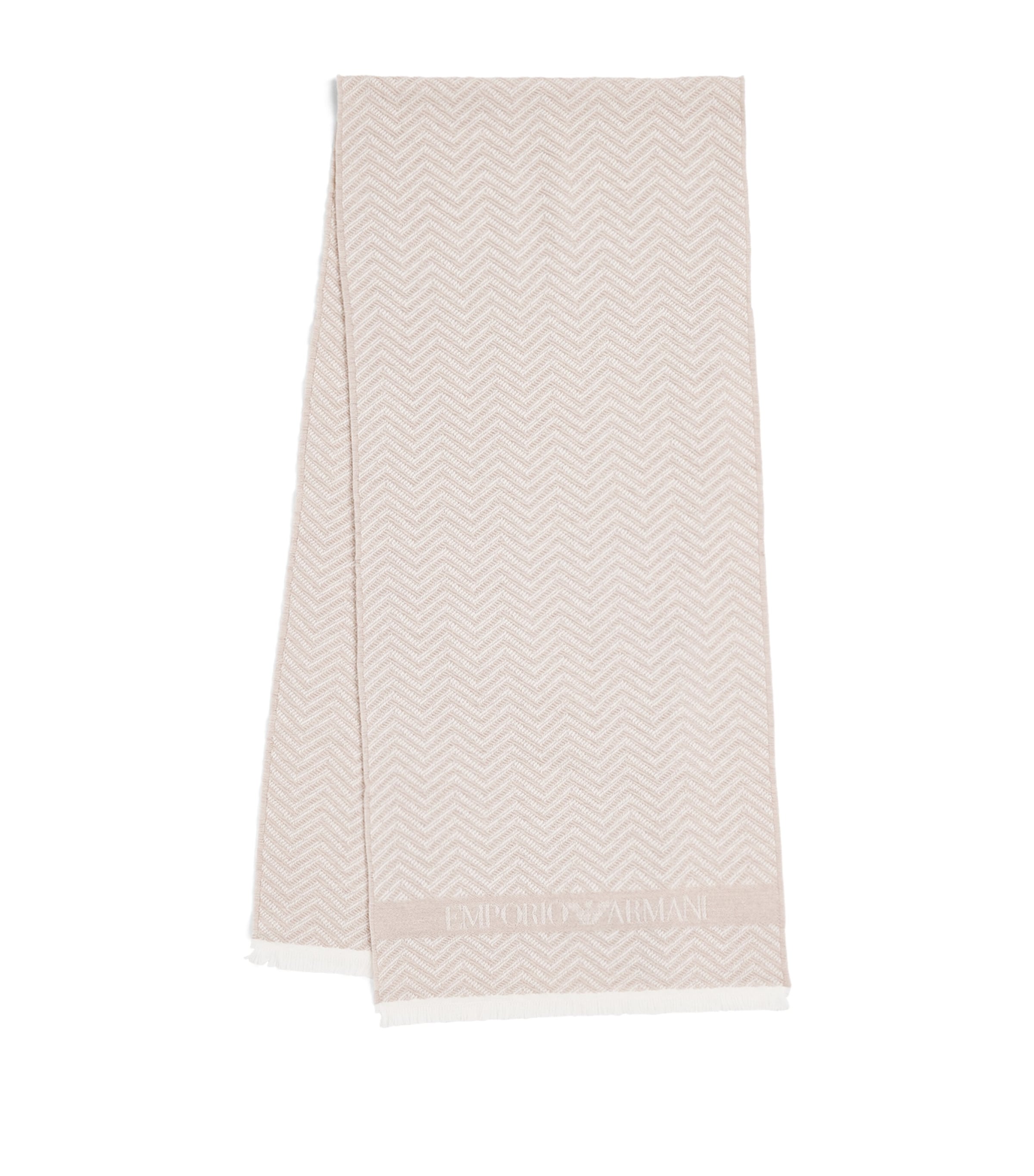 Wool Jacquard Chevron Scarf