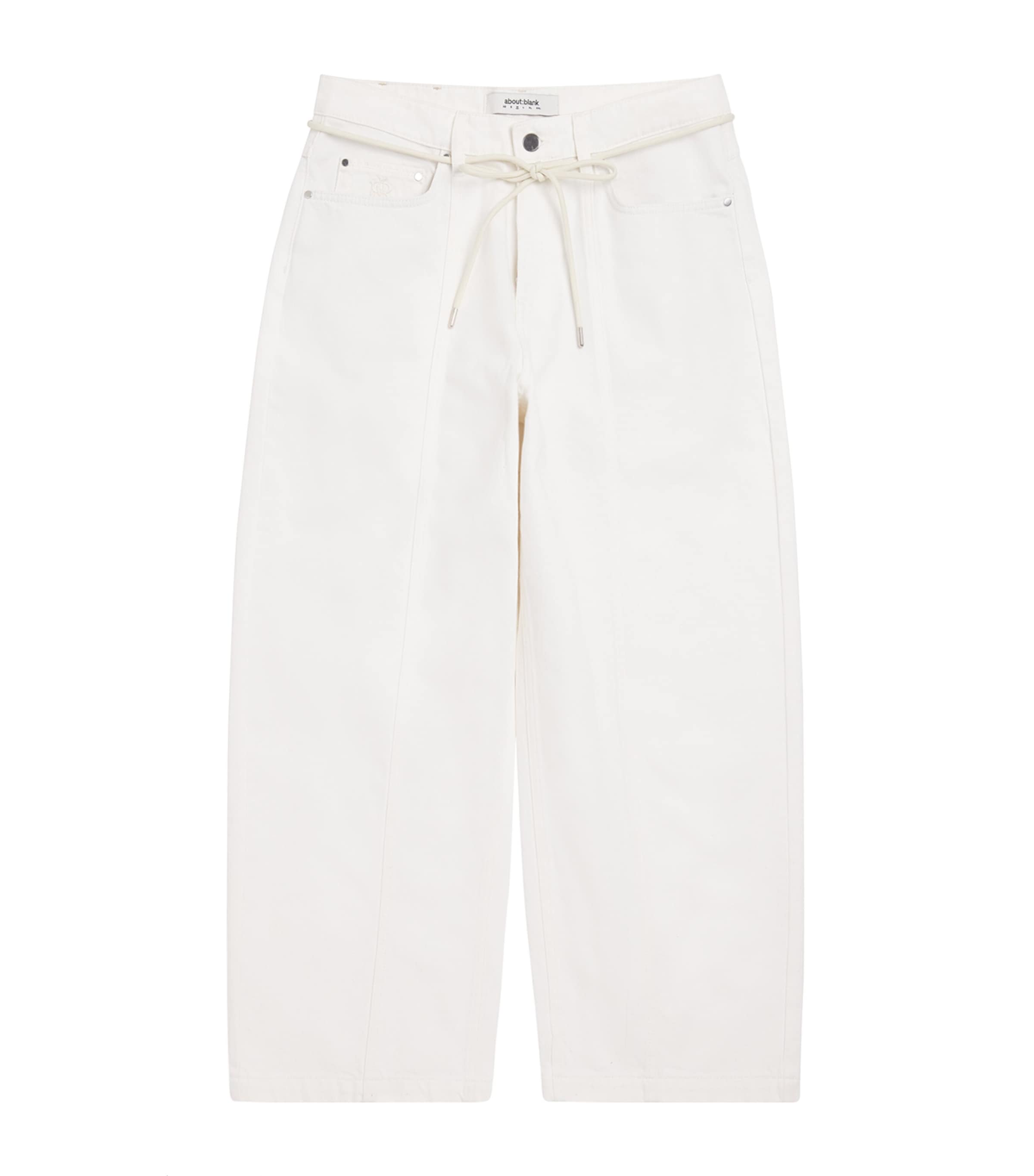 Wide-Leg Felled Jeans