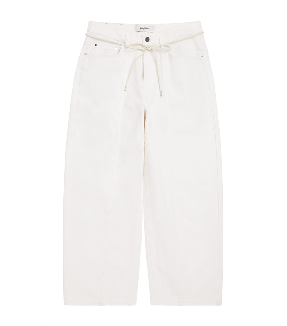 Wide-Leg Felled Jeans