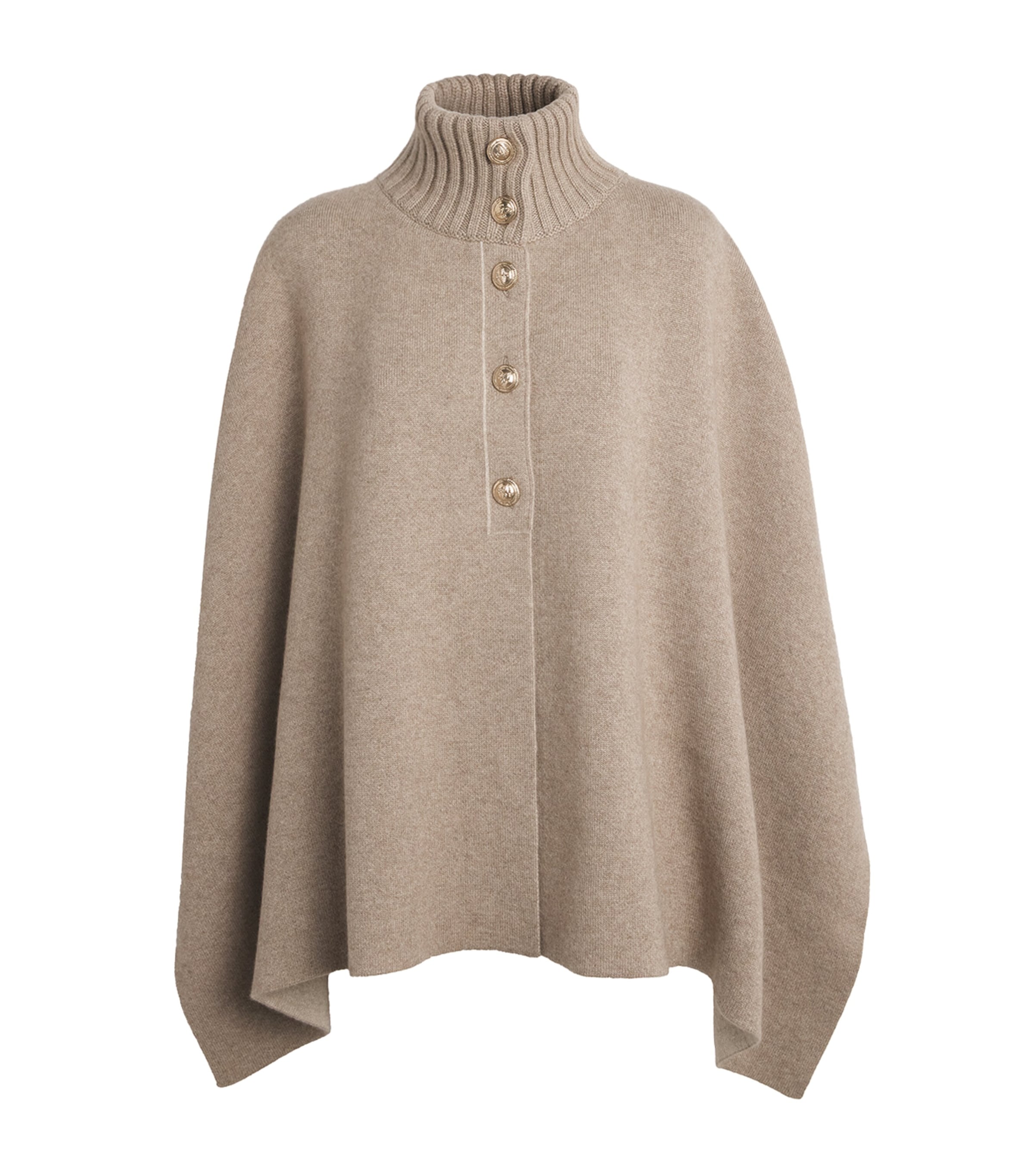 Barrie Womens Cashmere-Blend Button-Up Cape Drk Nt/dk Md Dyd
