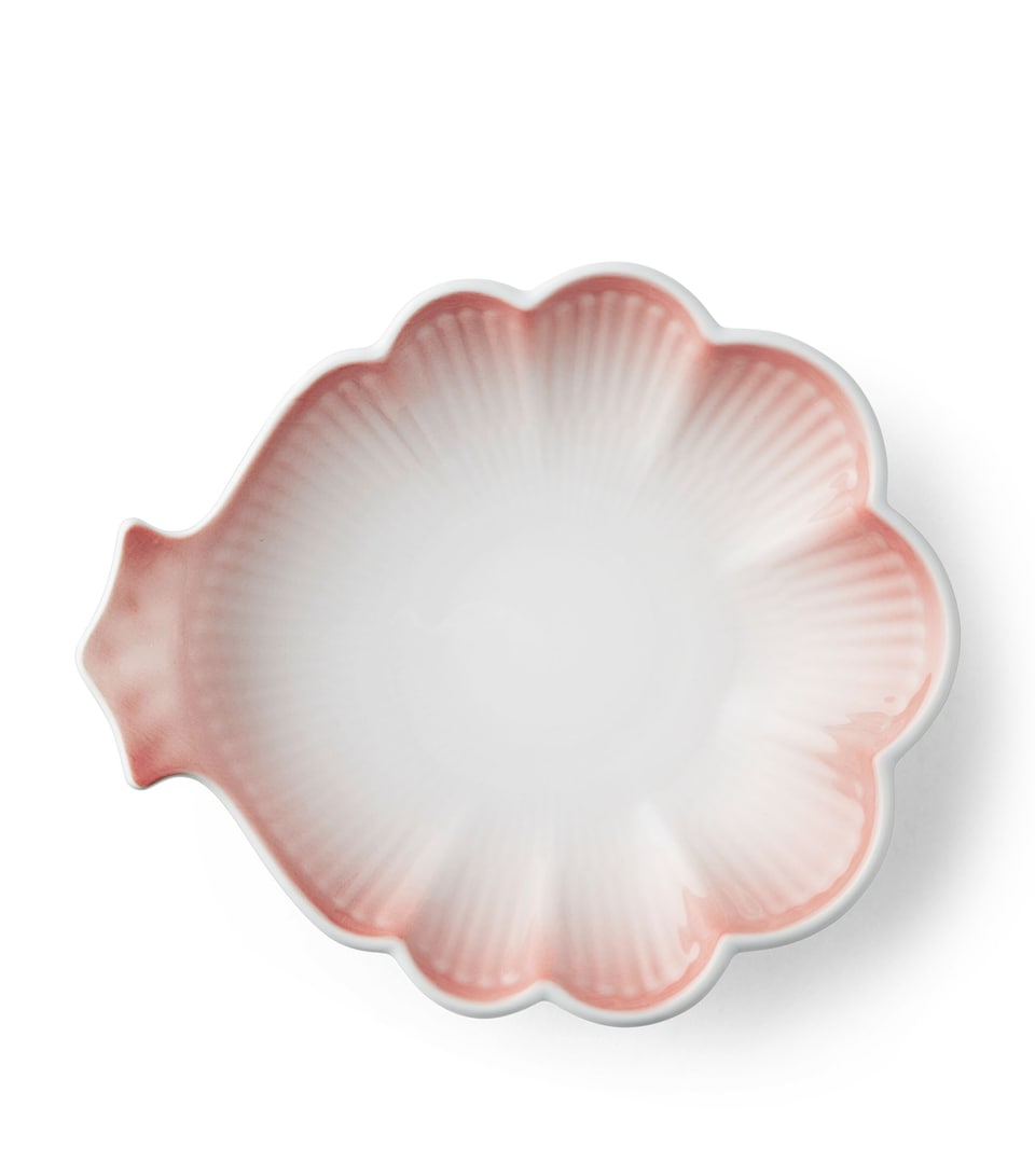 Royal Copenhagen Porcelain Iris Curl Dish (16cm) Coral