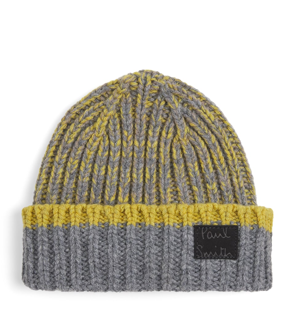 Lambswool Rib-Knit Beanie
