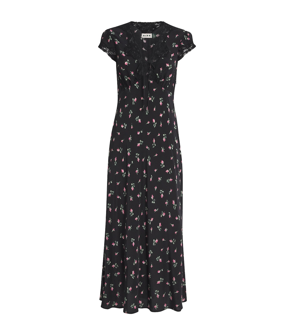 Rose Print Amary Maxi Dress