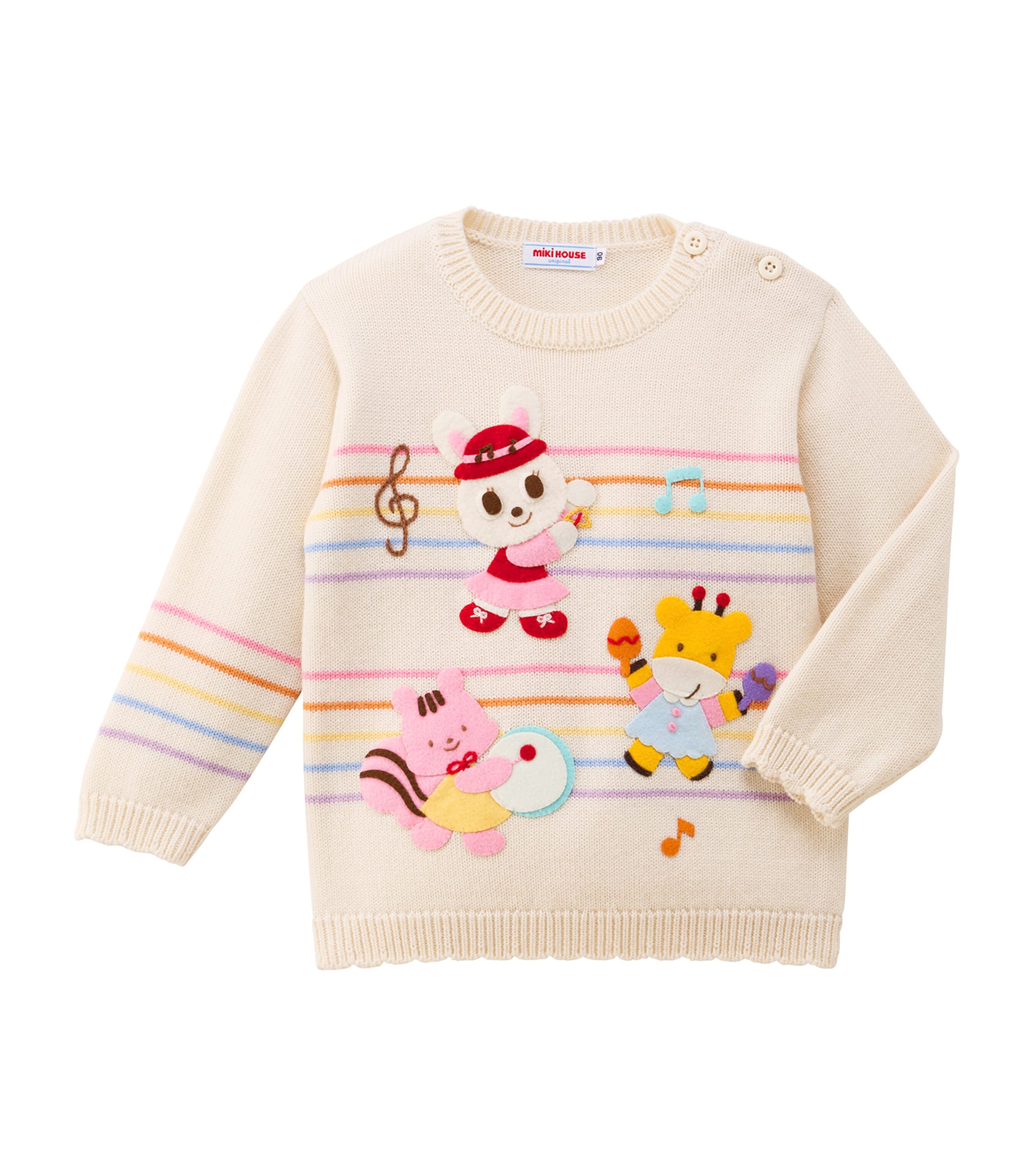 Miki House Wool-Blend Appliqué Sweater (2-4 Years)