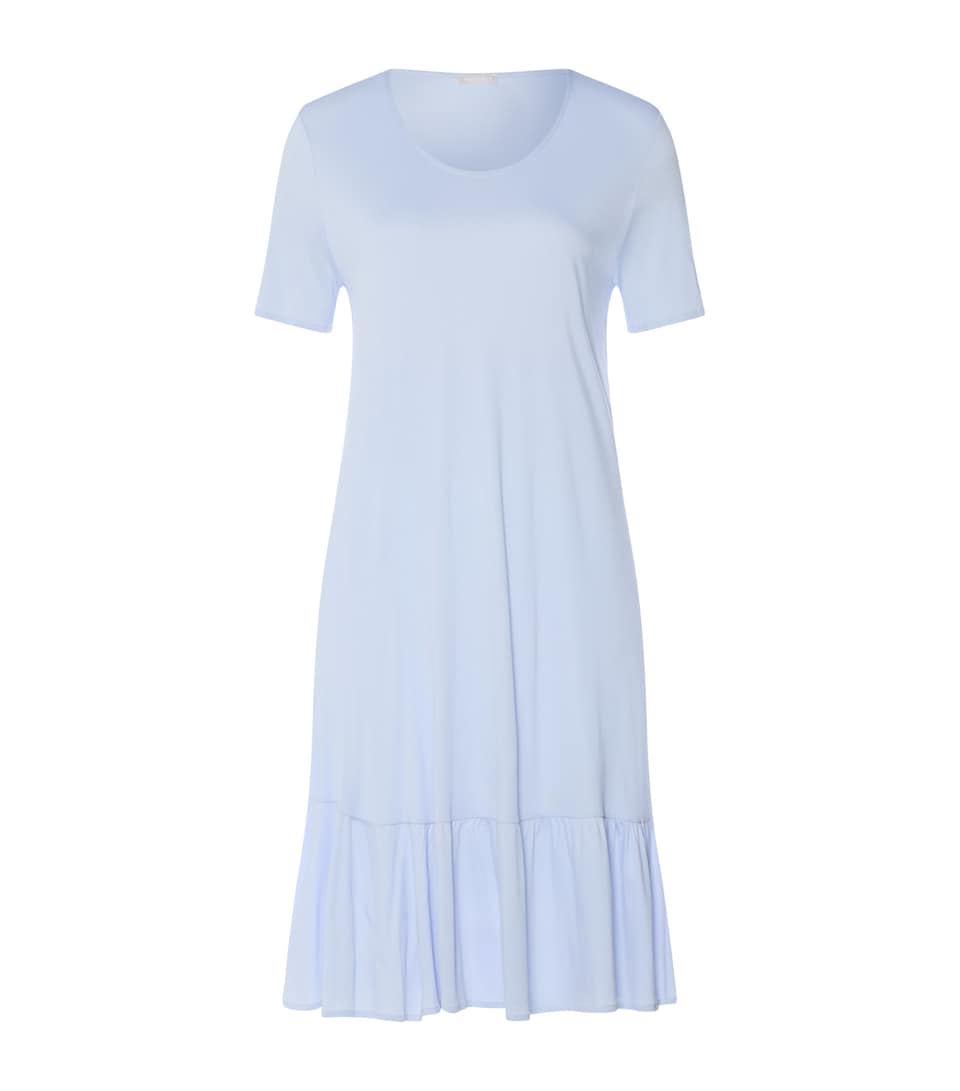 Hanro Womens Modal Isabella Nightdress Blue Dove
