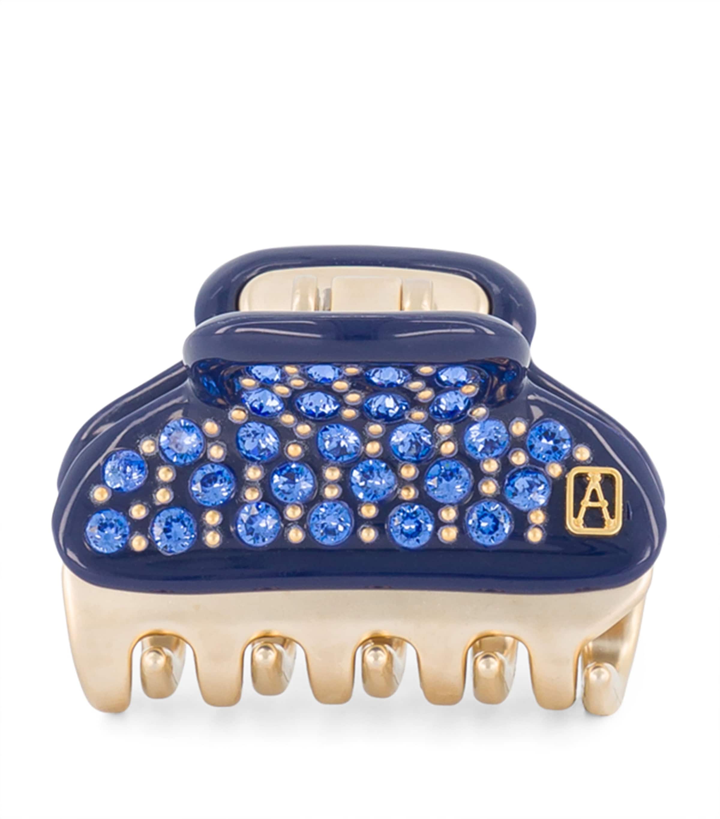 Gold-Plated Crystal-Embellished Claw Hair Clip