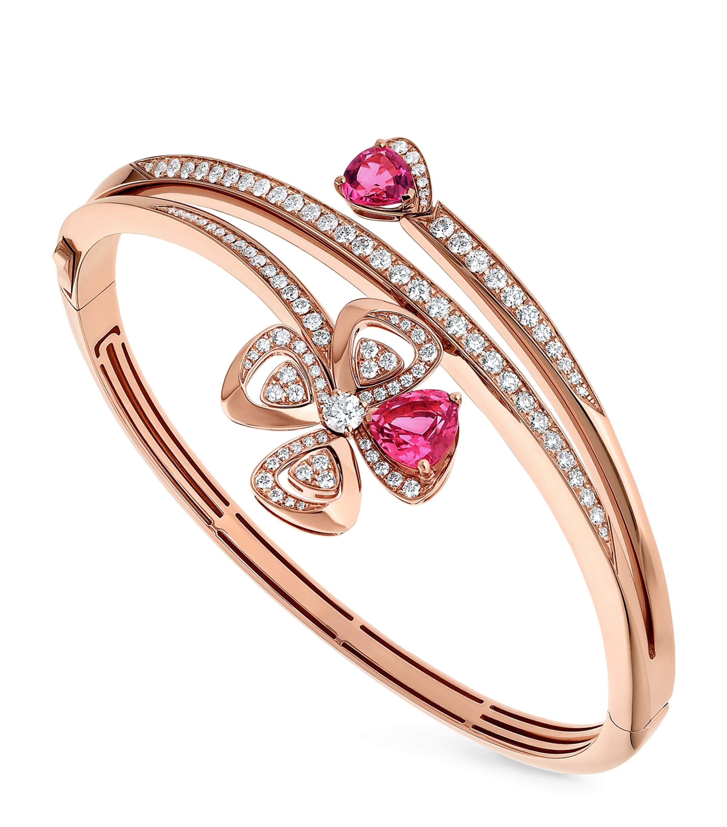 Rose Gold, Diamond and Rubellite Fiorever Bangle