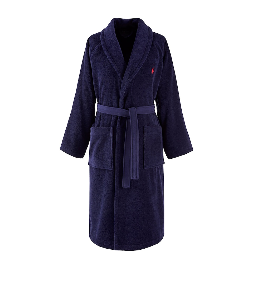 Ralph Lauren Home Polo Player Bath Robe Newport Navy