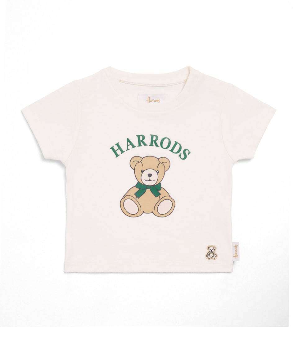 Harrods Cotton Bear T-Shirt (0-18 Months) Ivory