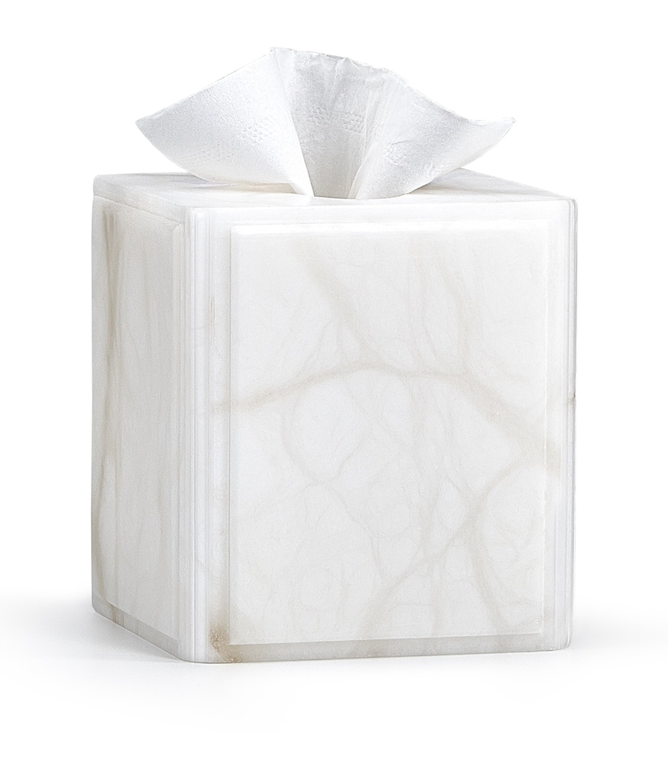 Alabaster Claudia Tissue Box