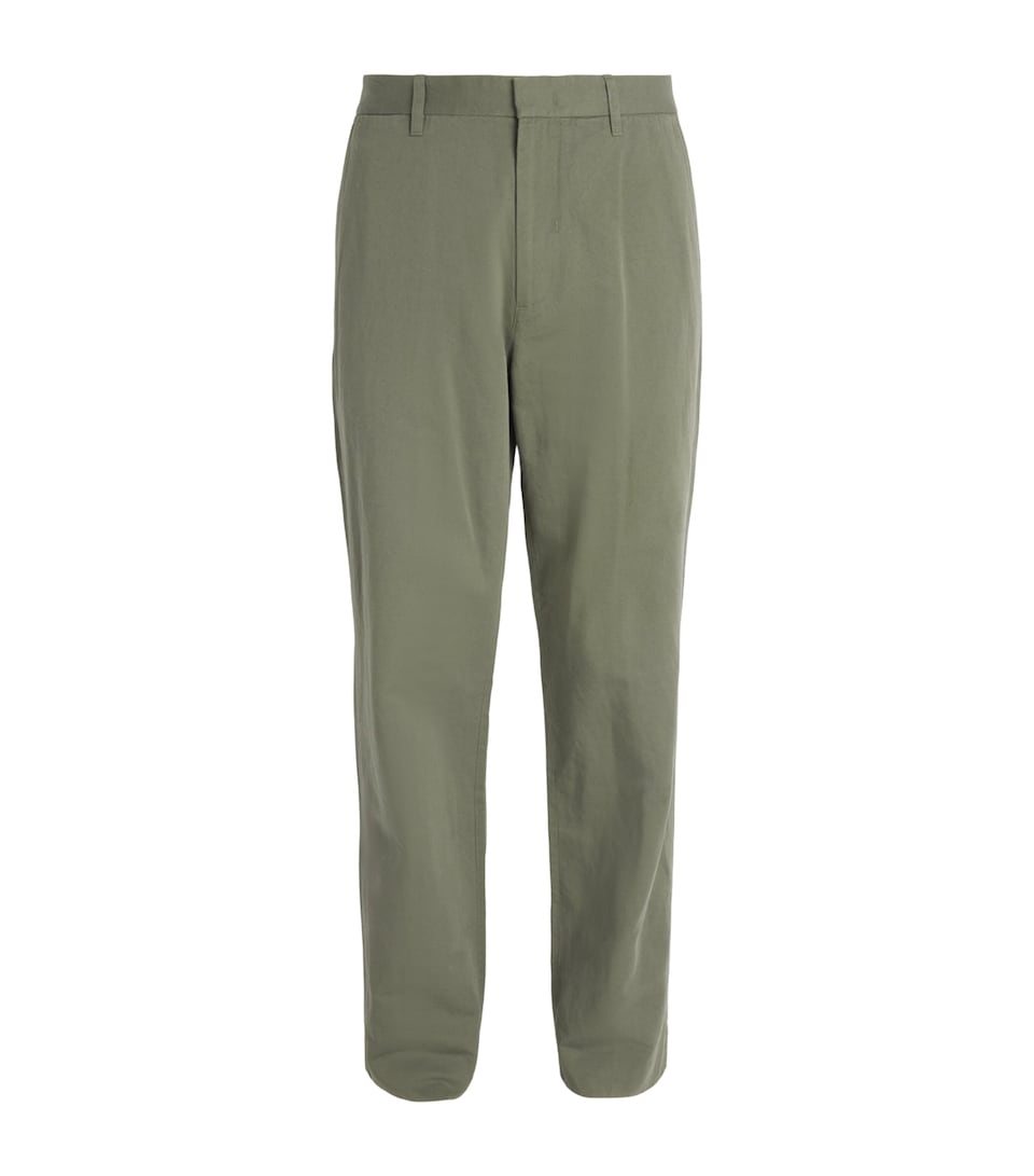 Vince Mens Cotton-Linen Louie Chinos Coulter Green