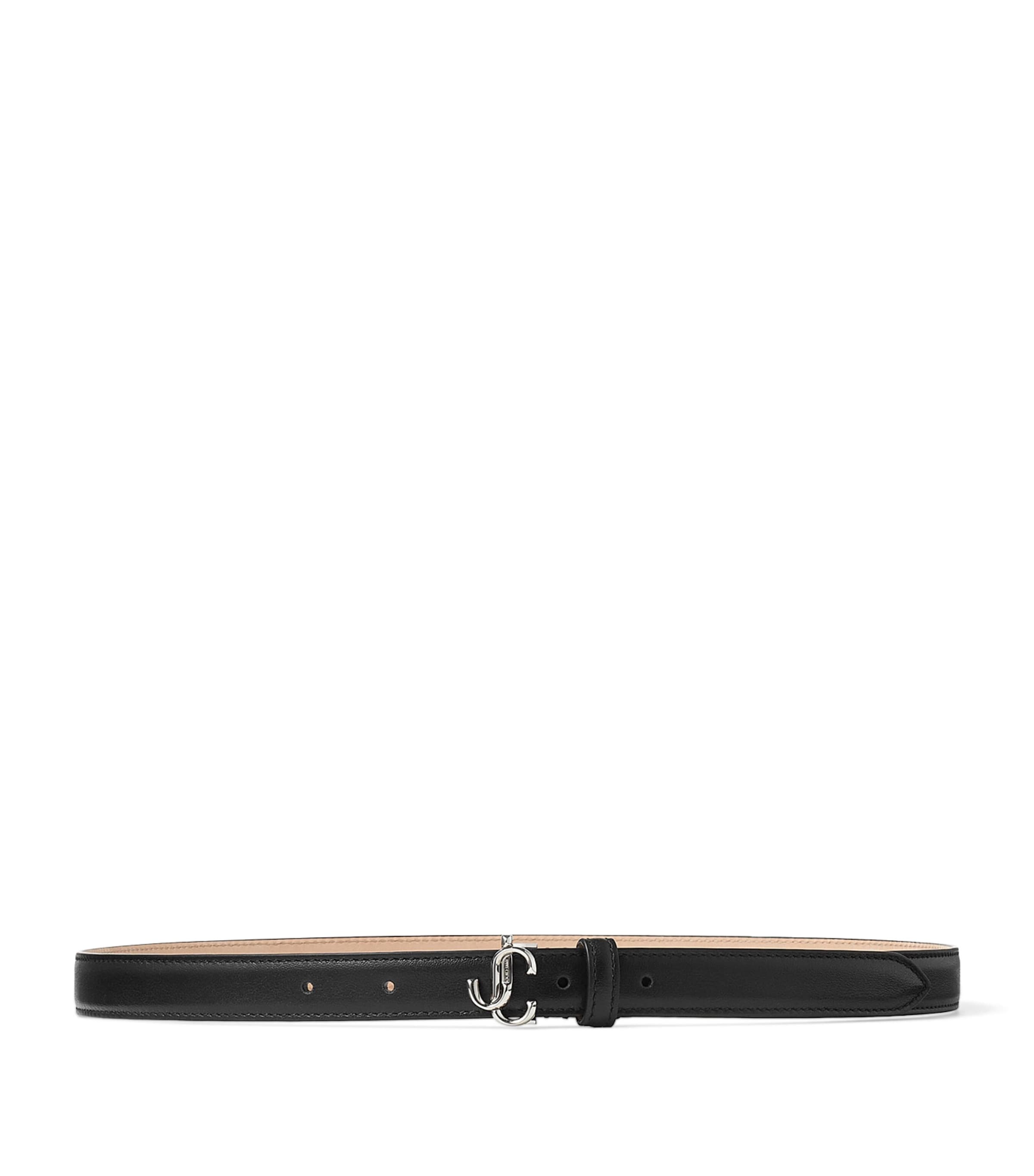 Jimmy Choo Leather Mini Helina Belt Black/silver