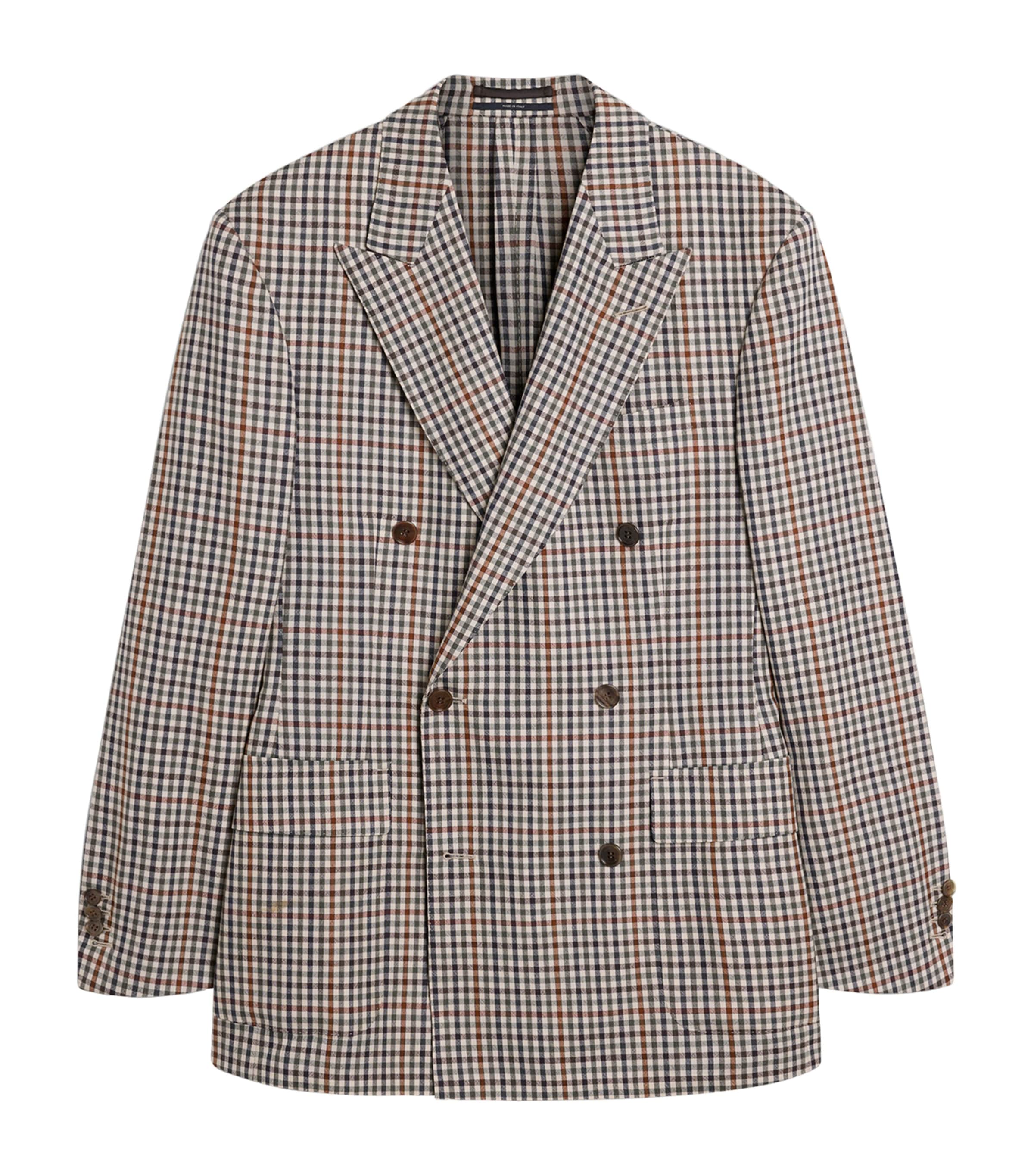 Wool Gingham Blazer