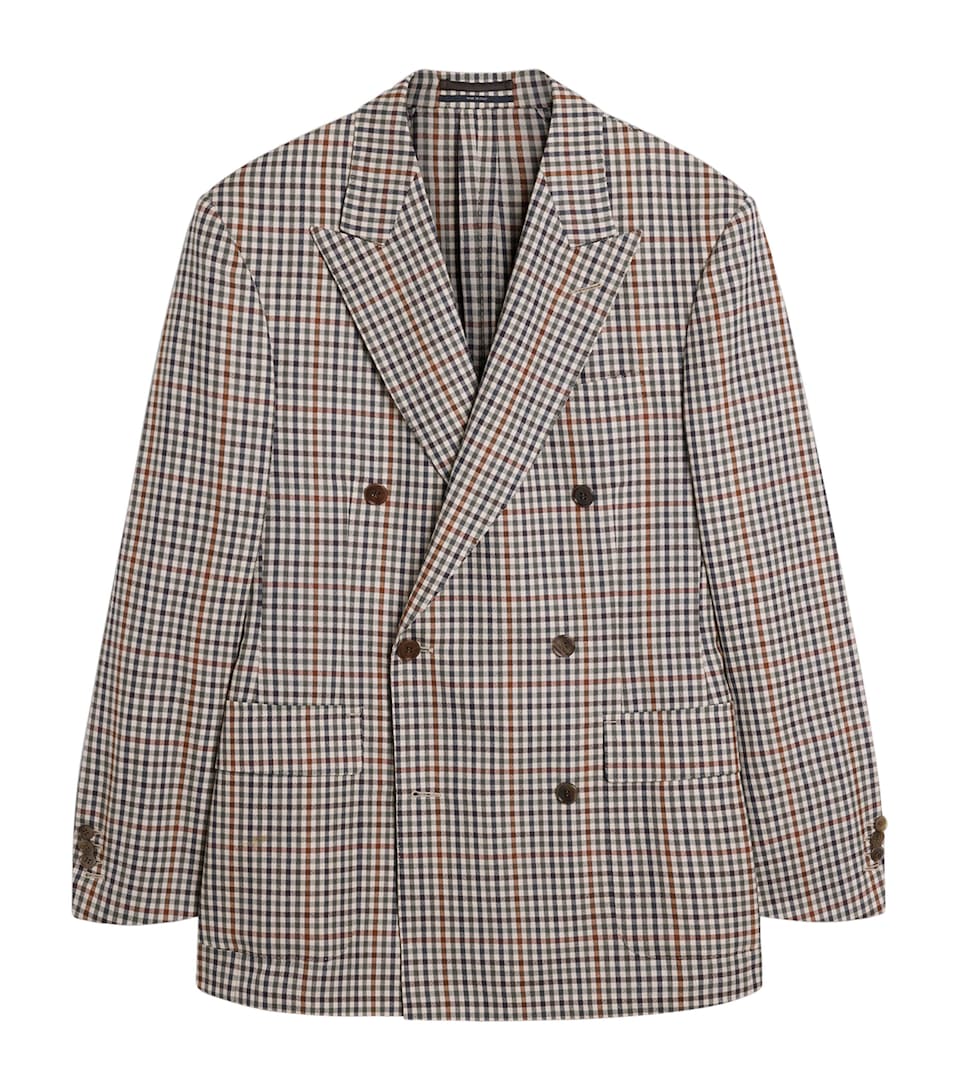 Wool Gingham Blazer