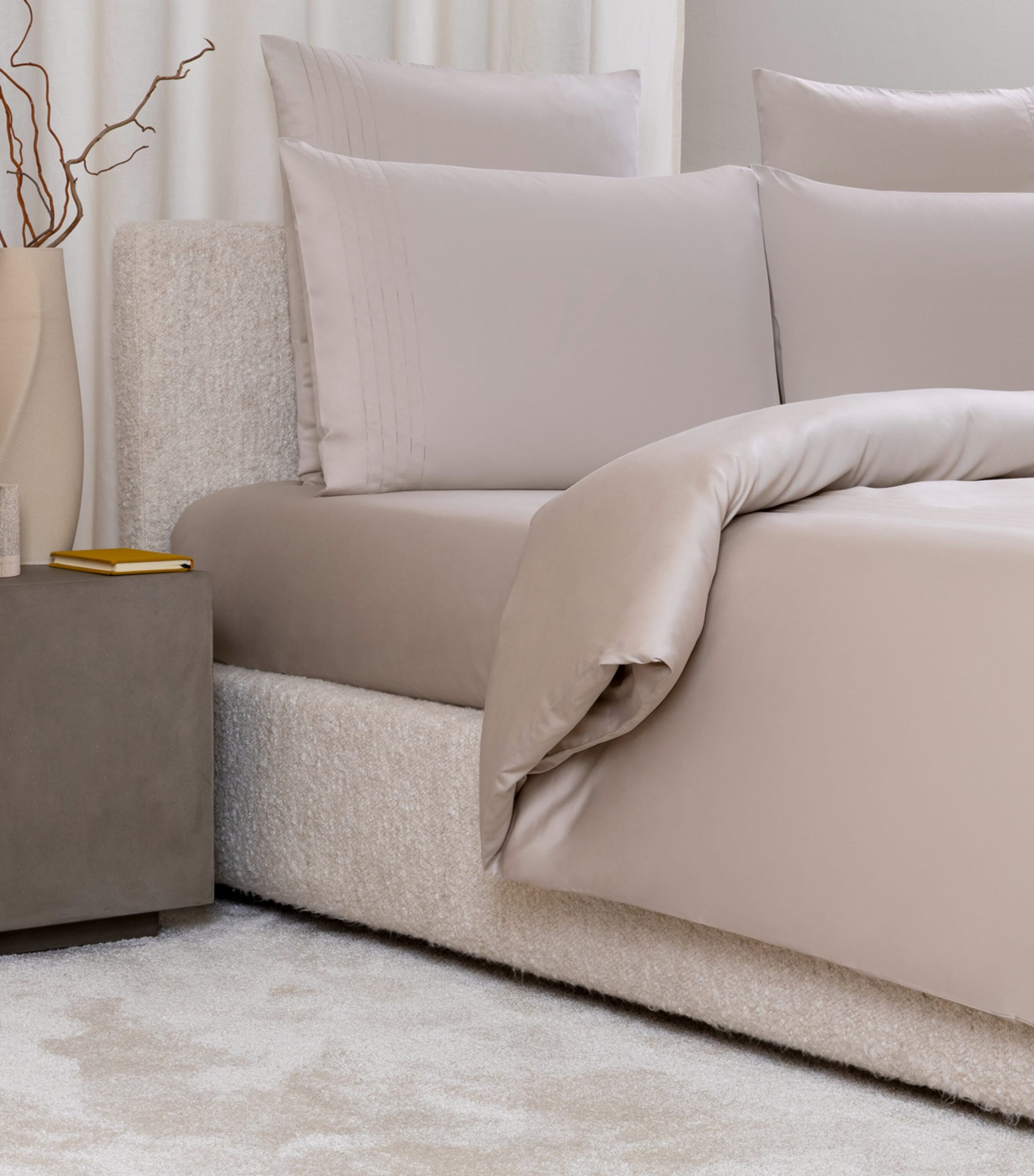 Frette Cotton Lush Ajour King Duvet Cover (260cm x 240cm) Greige