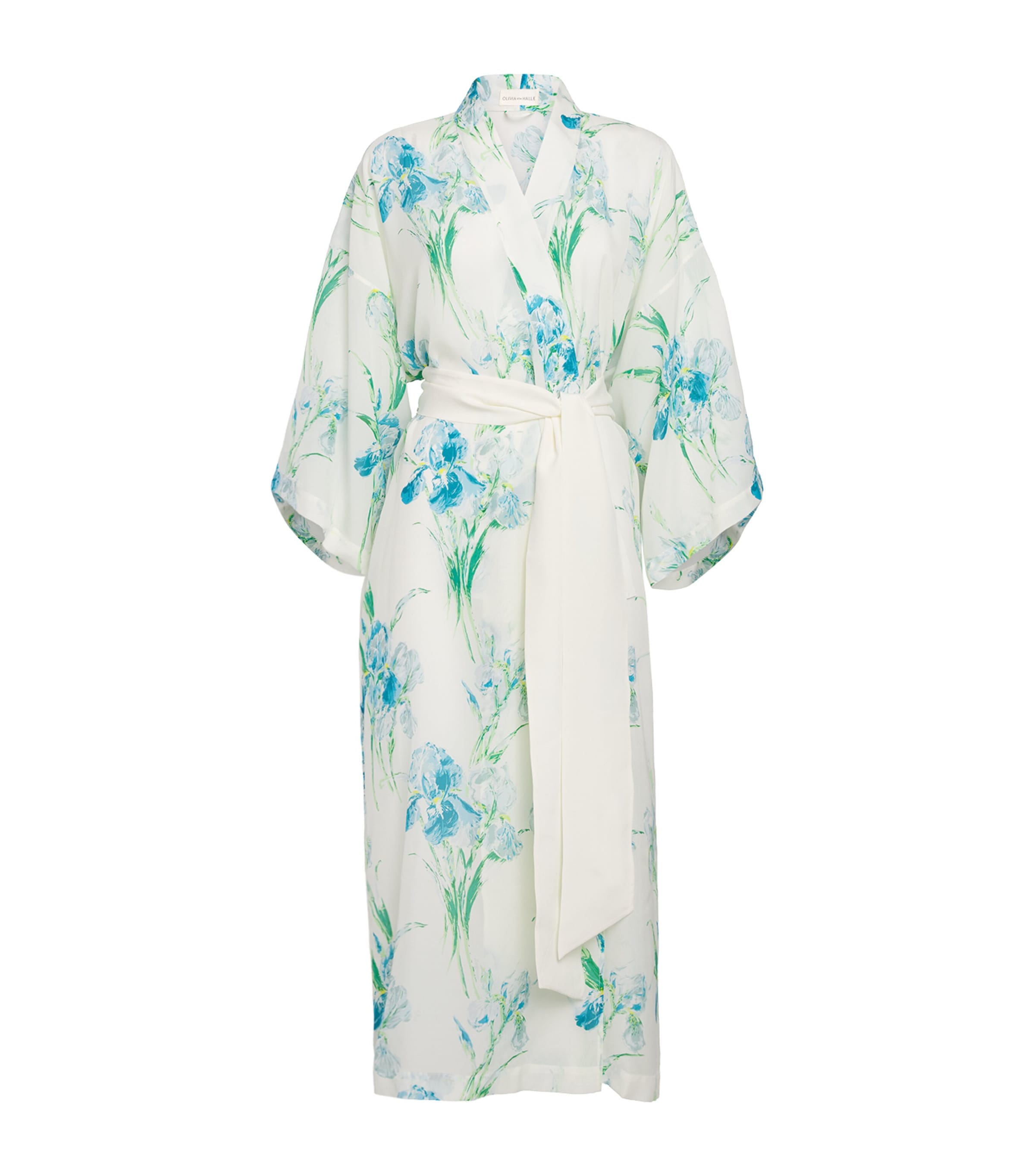 Silk Floral Amaya Samphire Robe