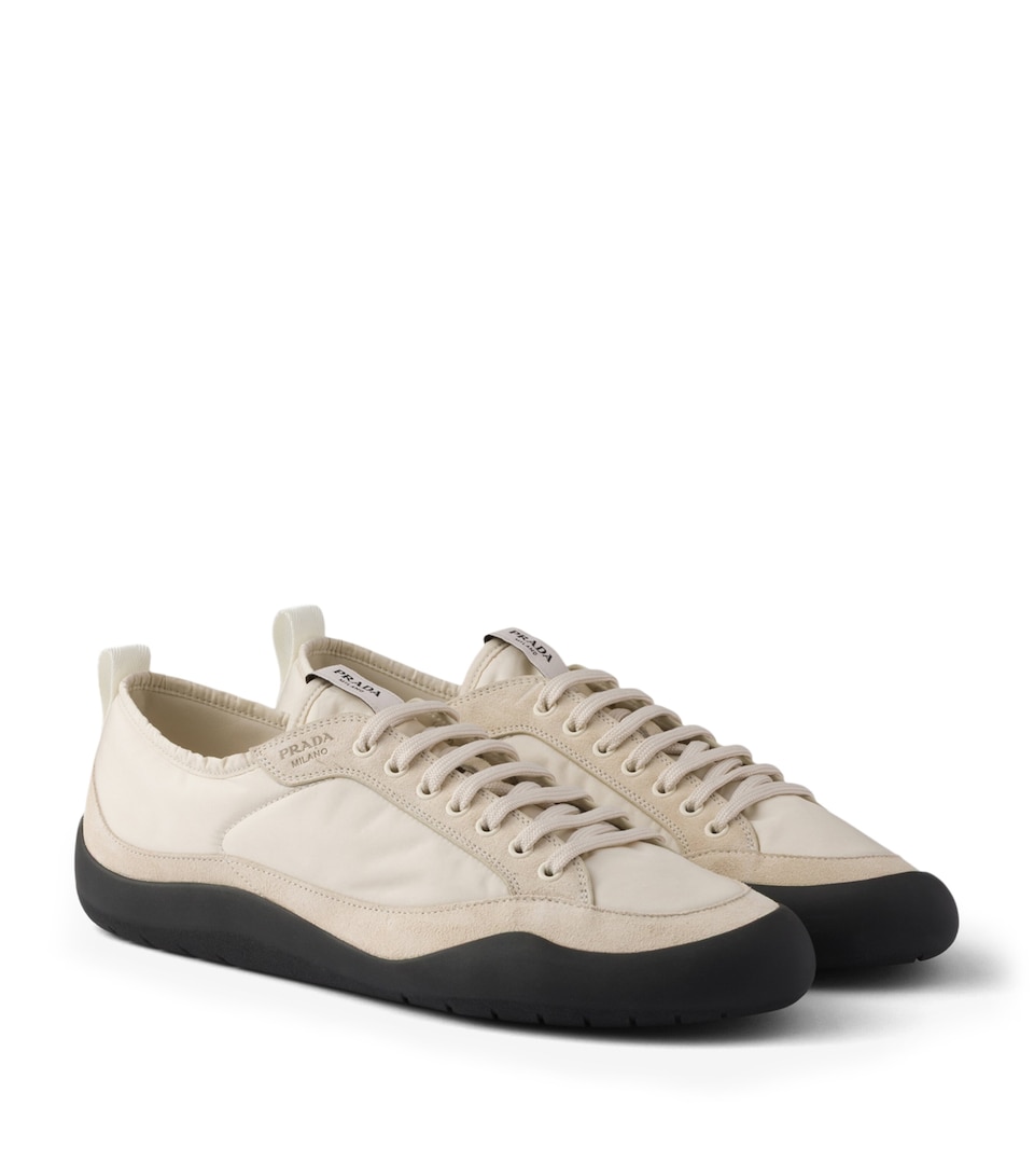 Leather-Mesh Speedrock Sneakers