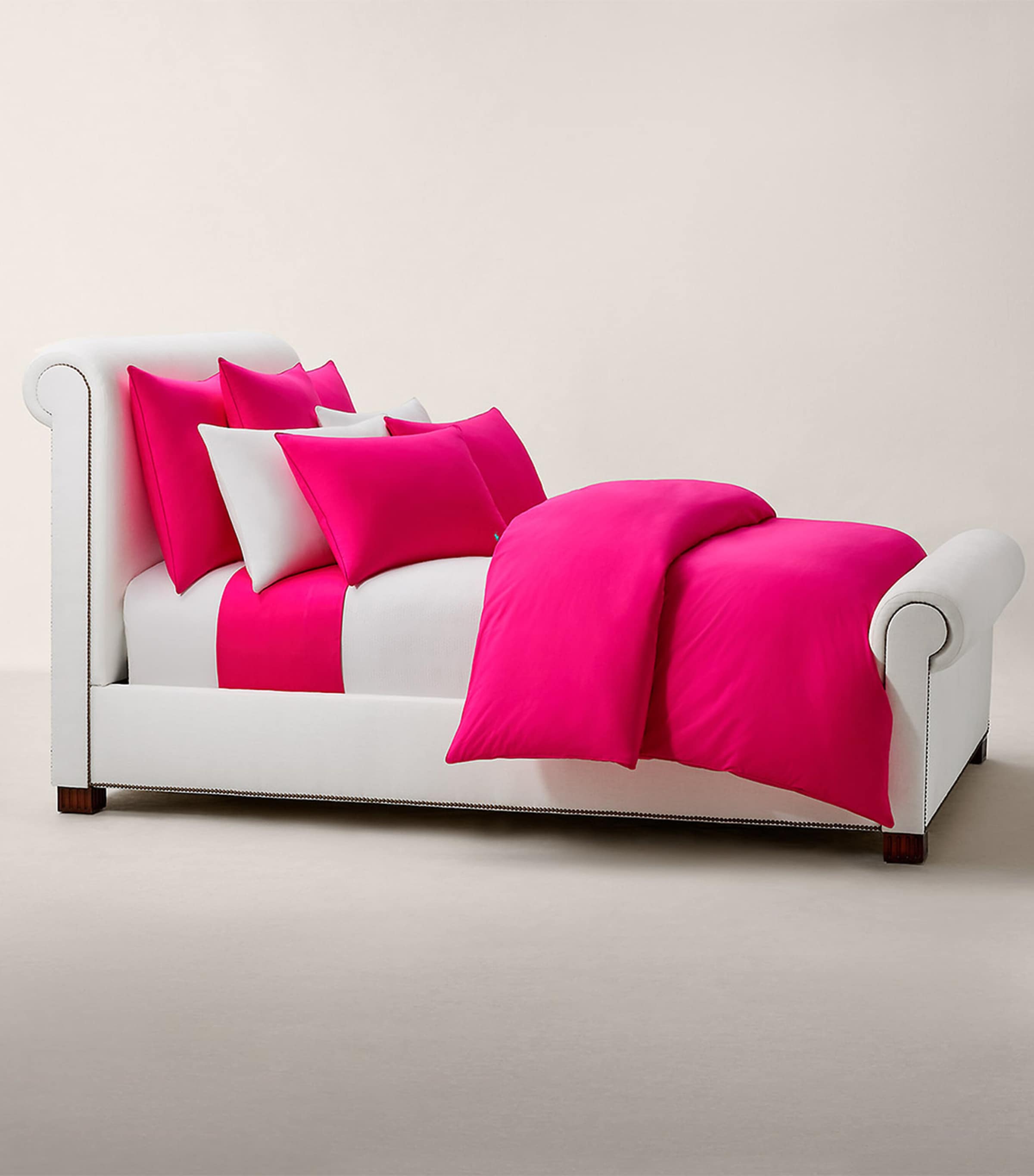 Ralph Lauren Home Cotton Polo Player Fitted Sheet (180cm x 200cm) Pinksky