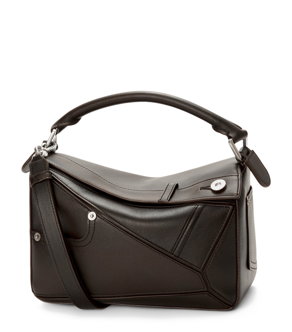 Small Calfskin Puzzle Panta Top-Handle Bag