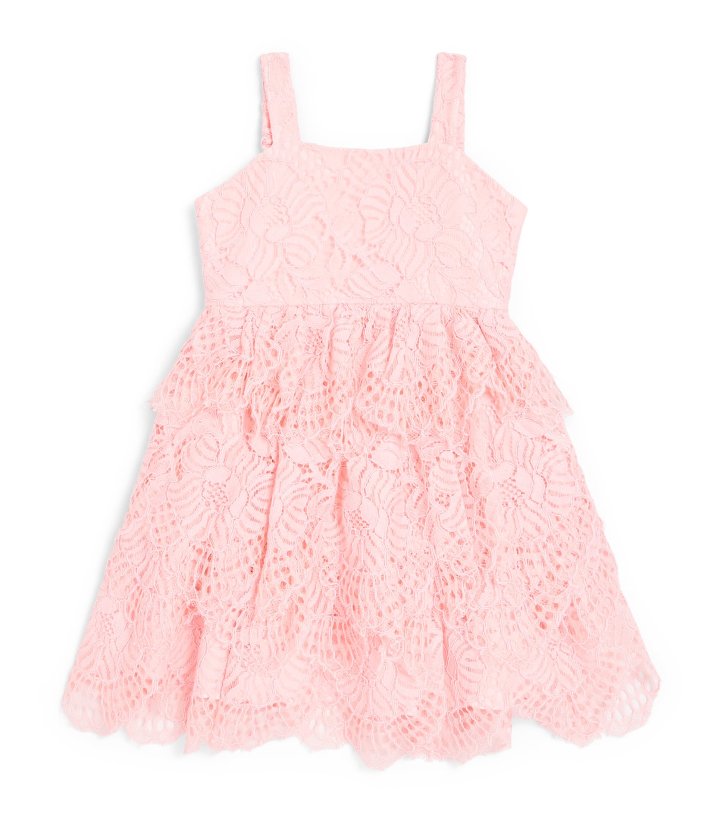 Bardot Junior Lace Tatiana Tiered Dress (4-14 Years) Pink