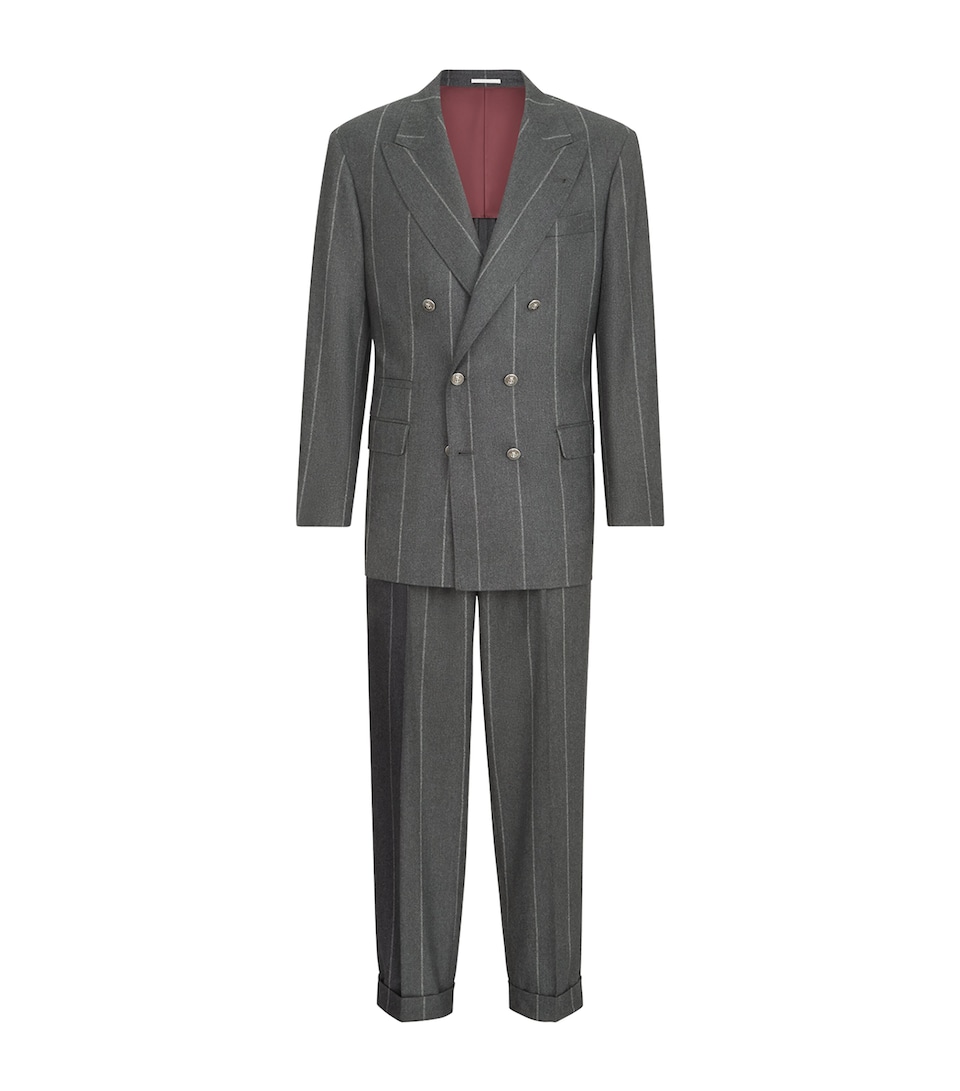 Brunello Cucinelli Mens Wool-Silk-Cashmere 2-Piece Suit