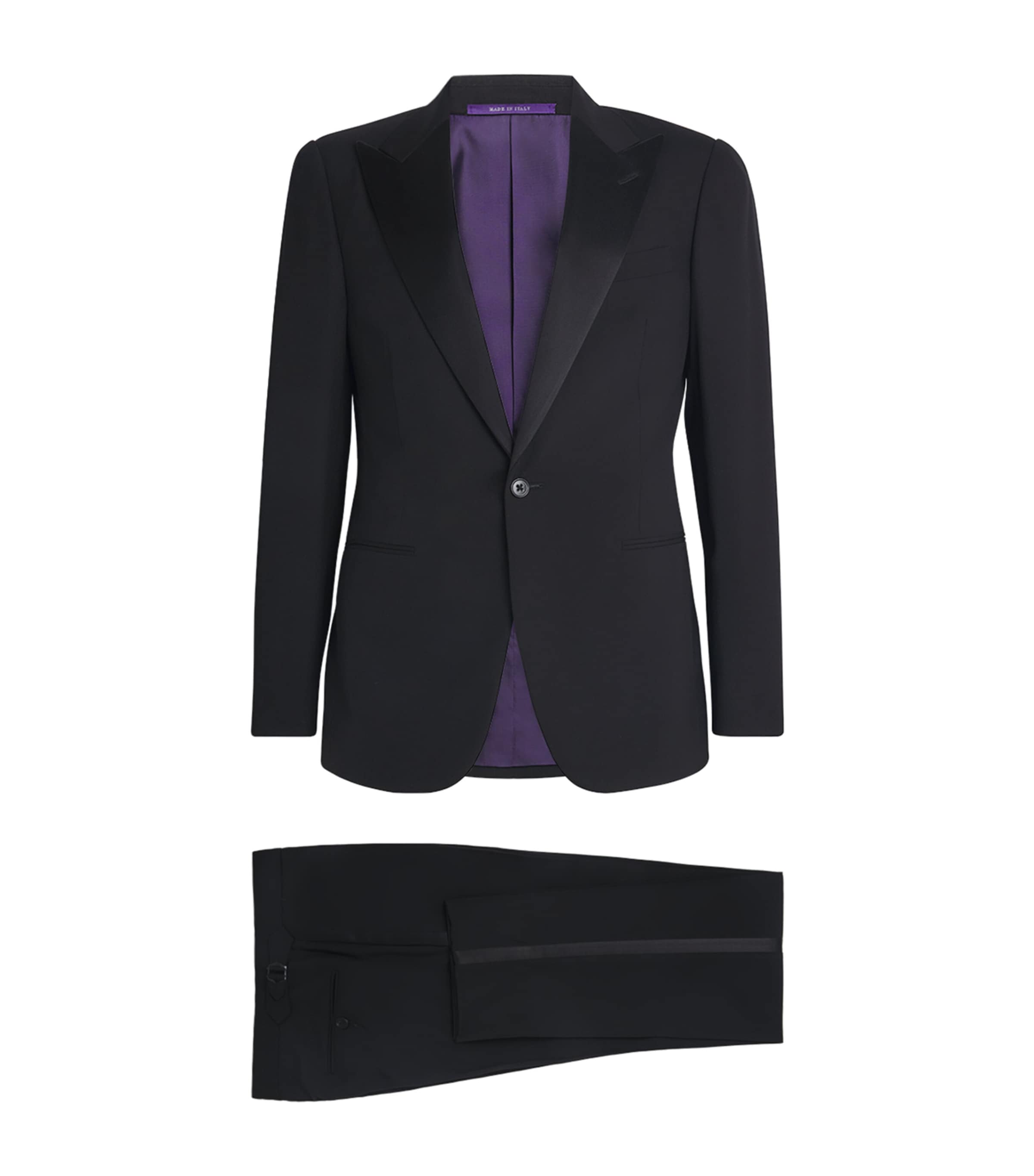 Ralph Lauren Purple Label Mens Wool 2-Piece Suit Charcoal