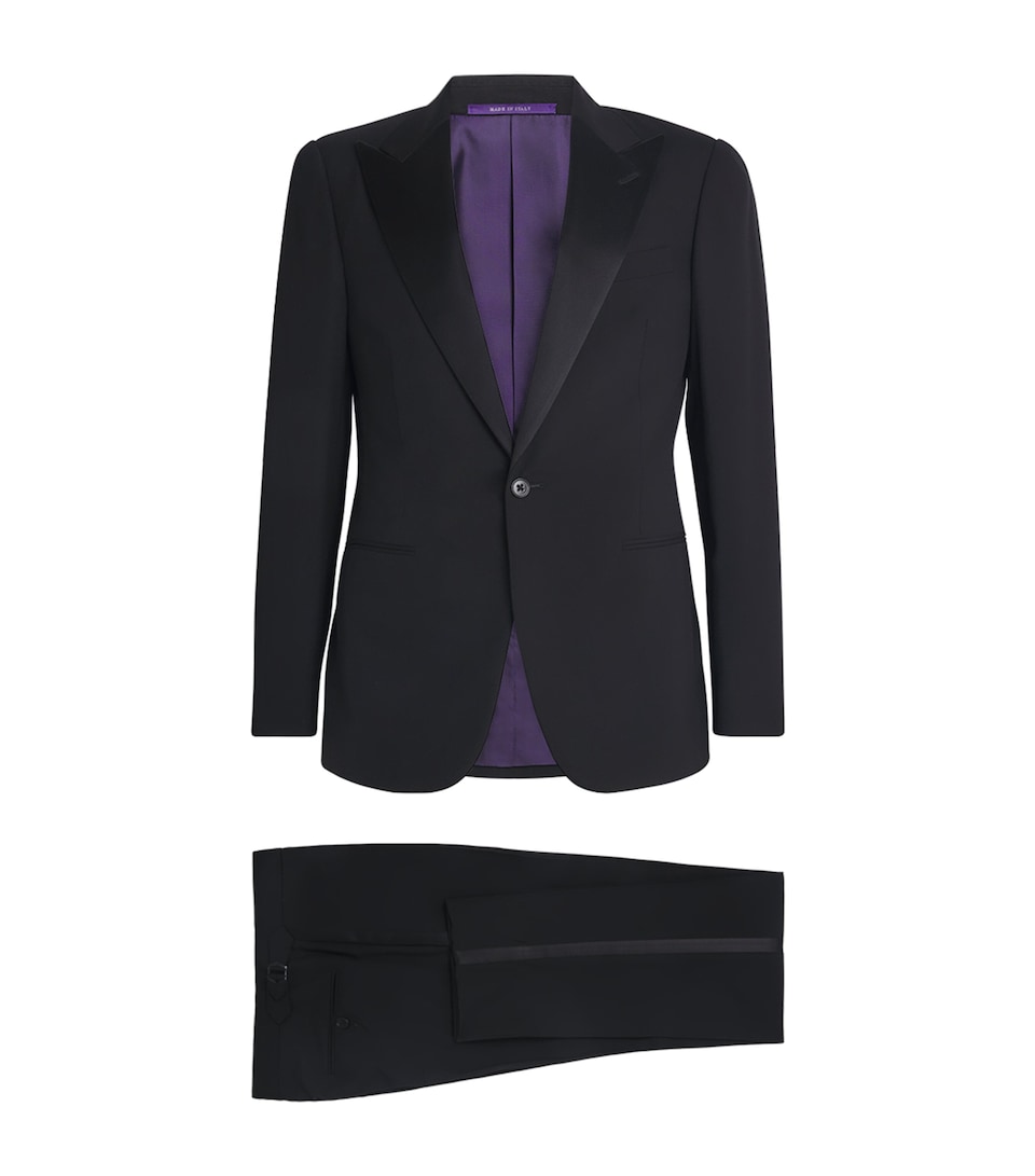 Ralph Lauren Purple Label Mens Wool 2-Piece Suit Charcoal