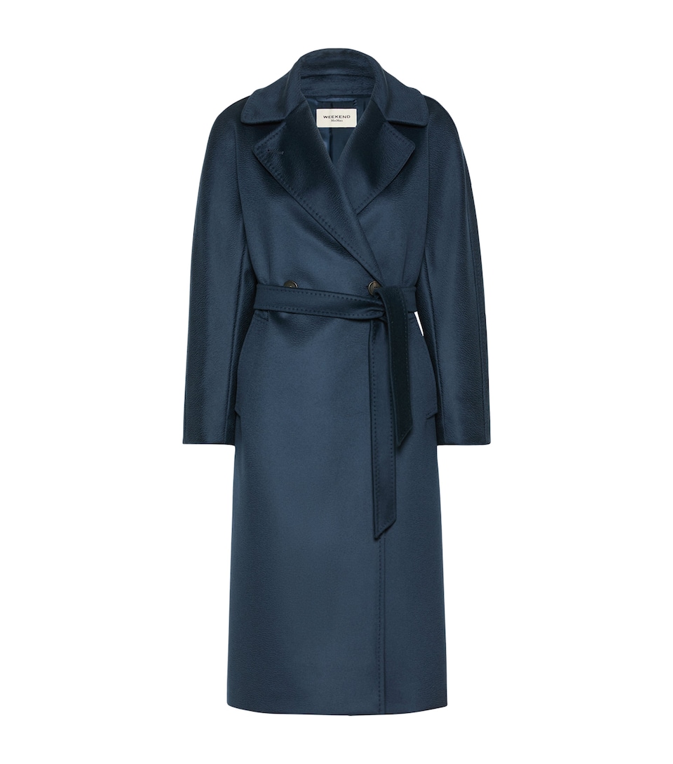 Weekend Max Mara Womens Wool Double-Breasted Coat Ultramarine