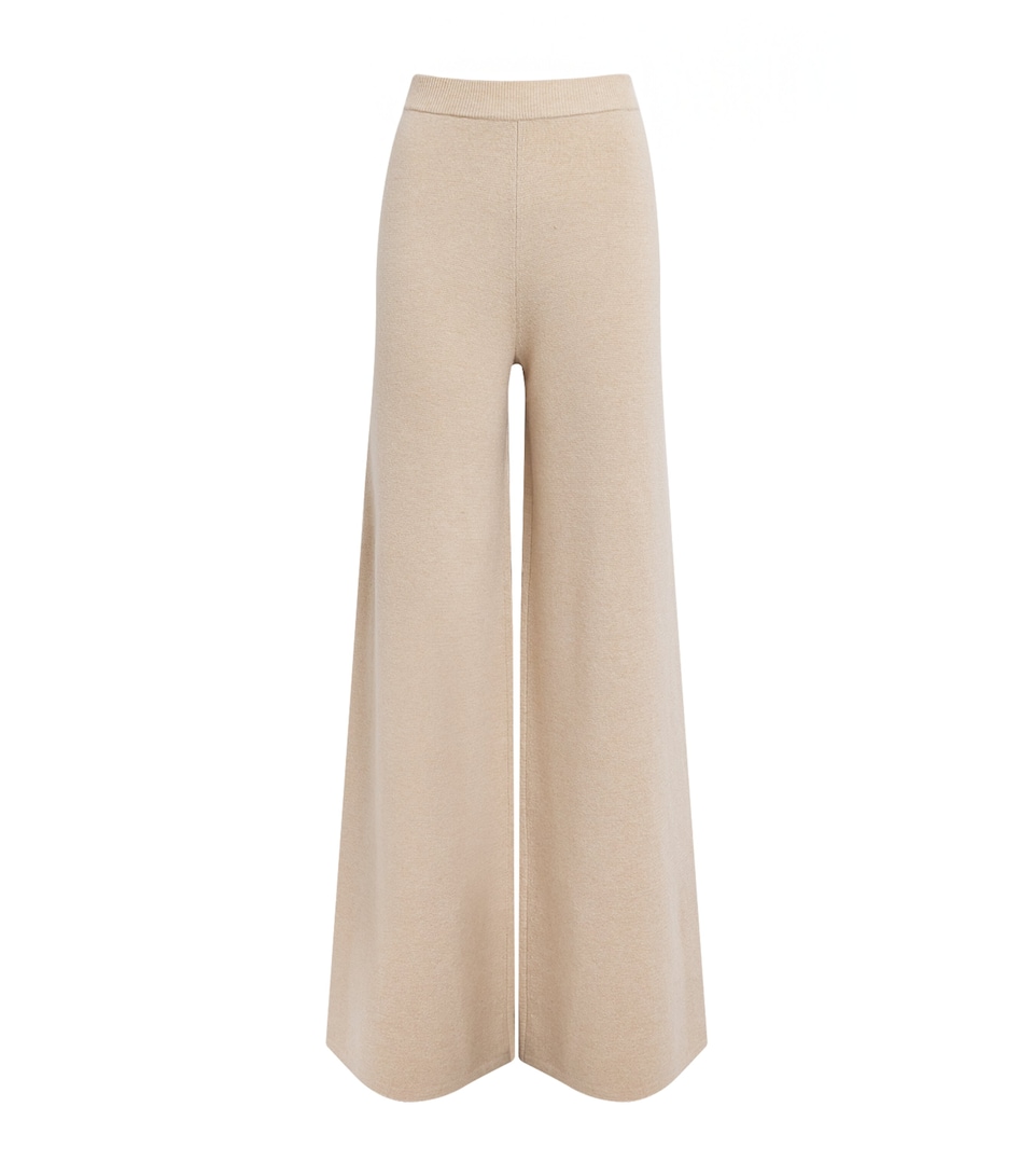 Wool-Cashmere Wide-Leg Trousers
