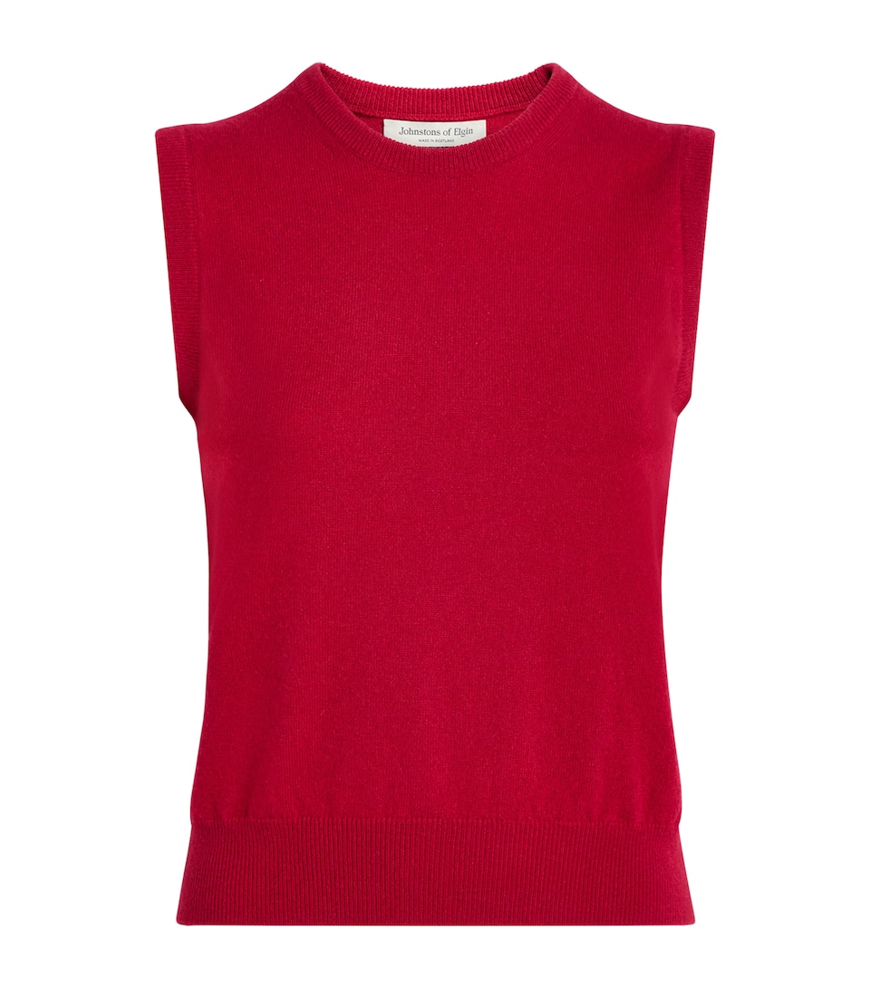 Johnstons Of Elgin Womens Cashmere Iris Tank Top Claret