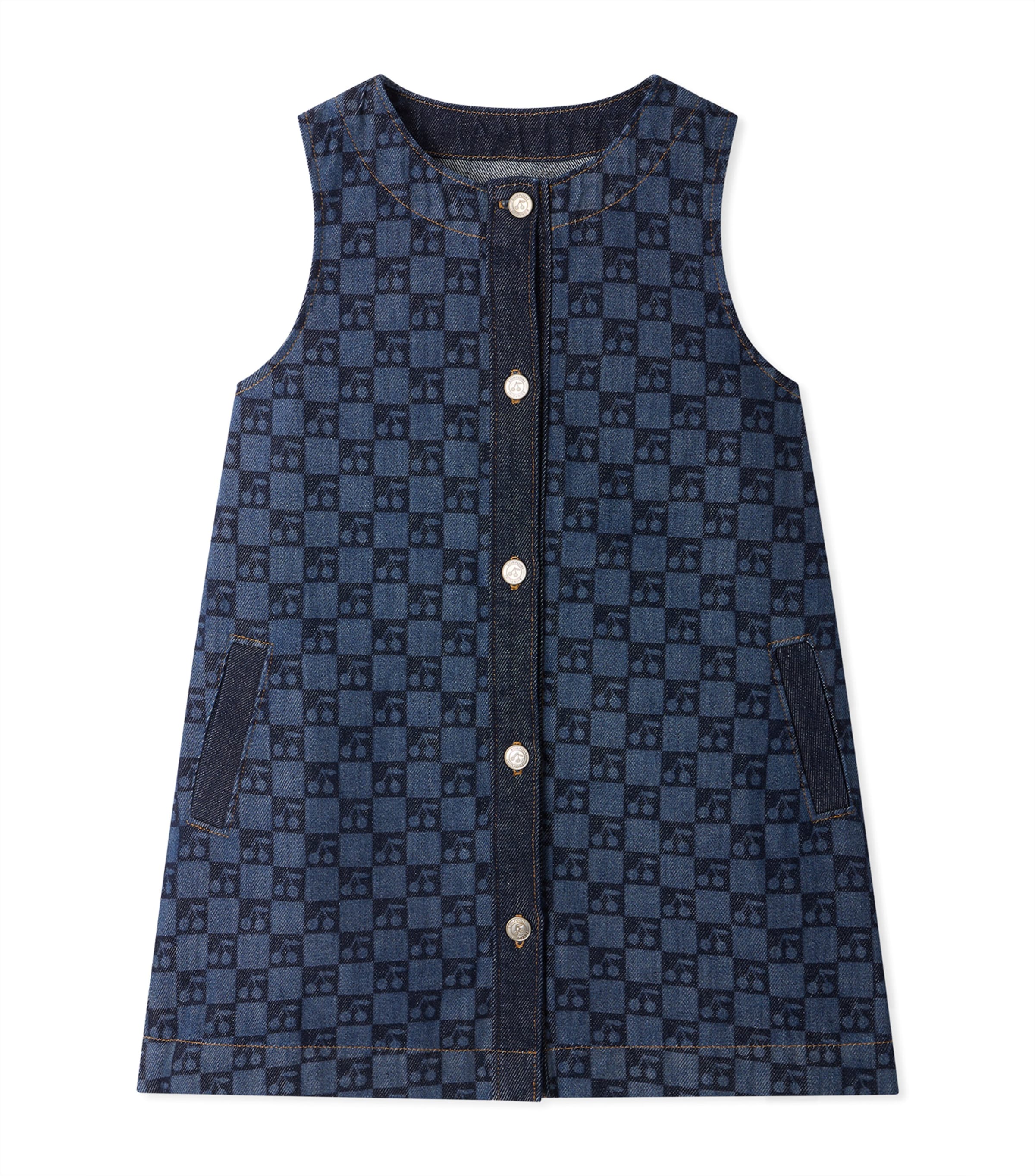 Bonpoint Organic Cotton Jette Pinafore Dress Imp Jean Clair