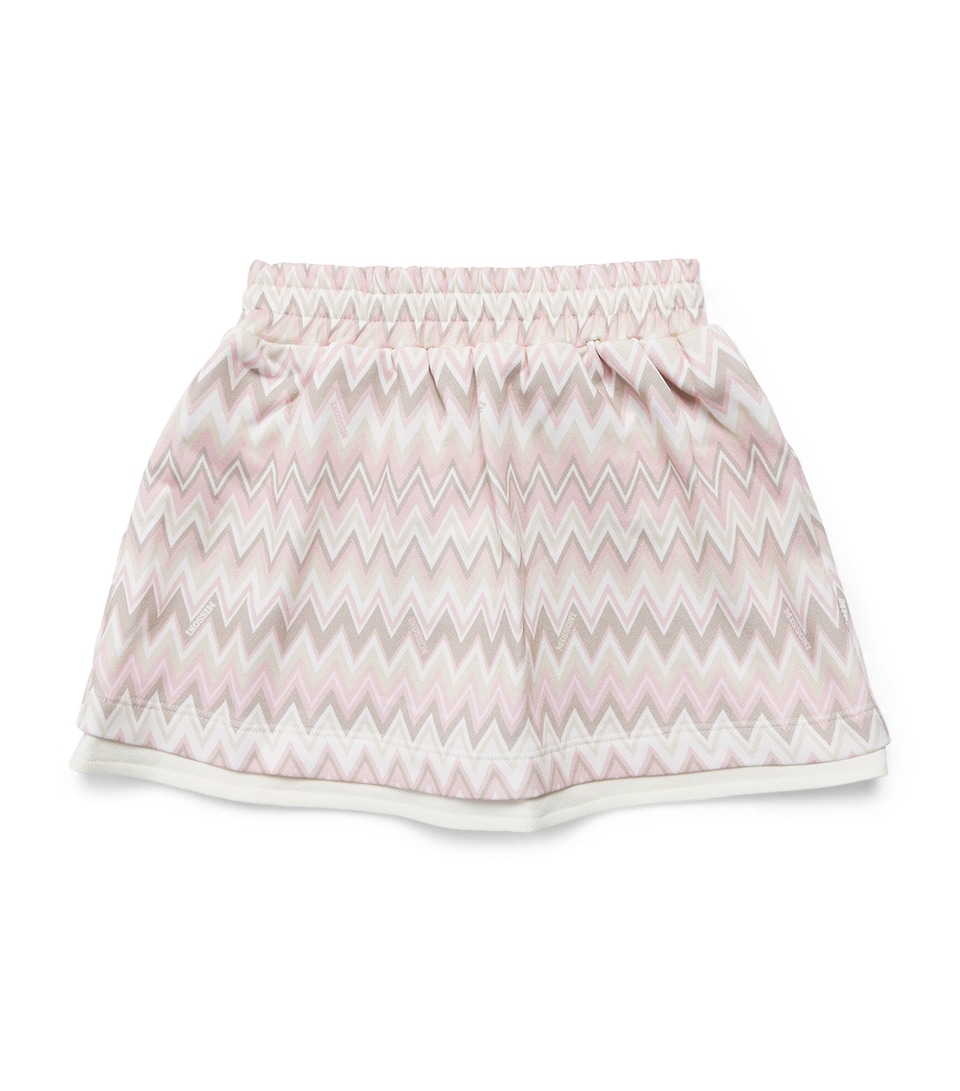 Missoni Kids Cotton Zigzag Skirt (4-14 Years) Rosa/beige