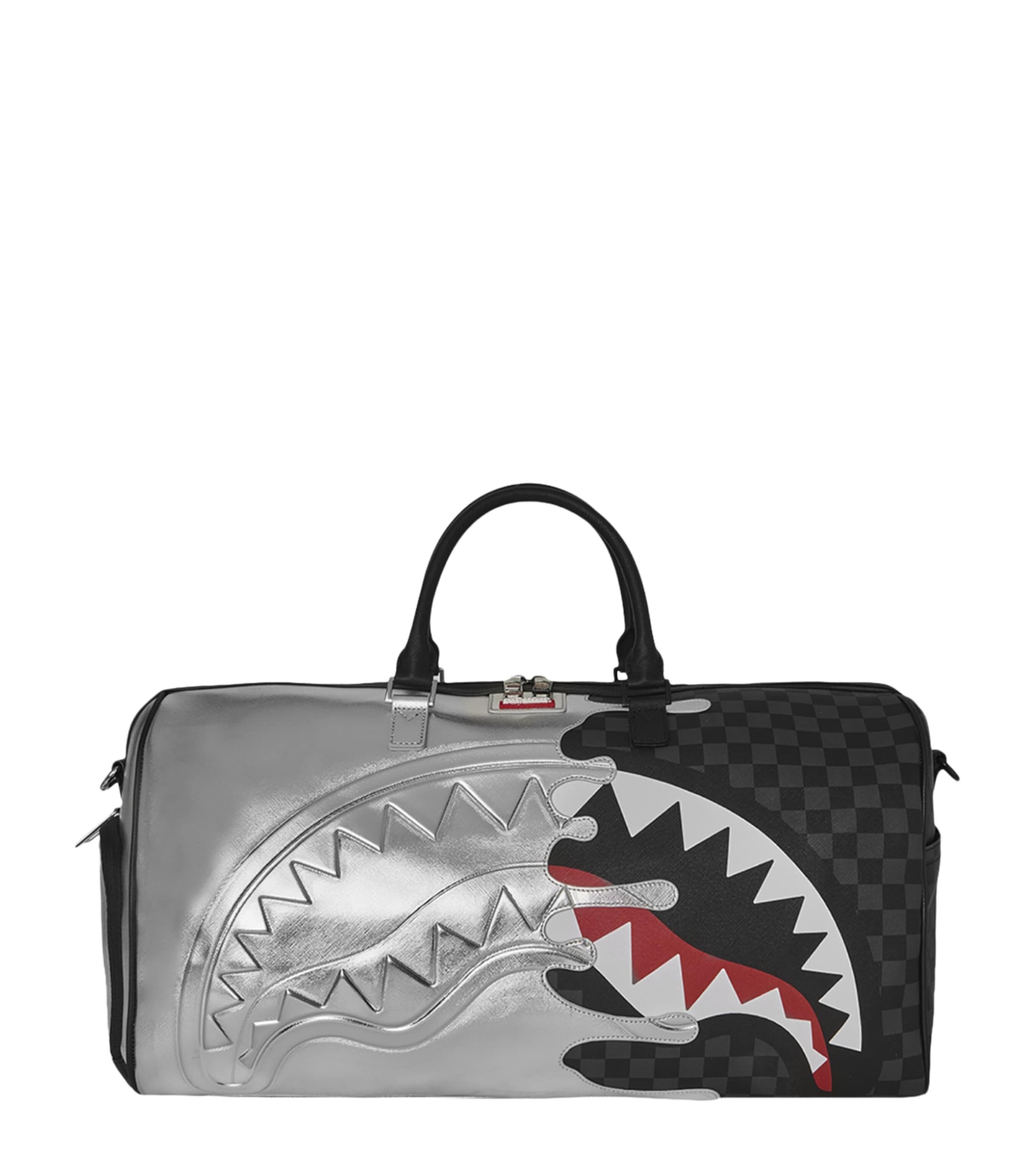 Sprayground Silver Side Drip Duffle Bag Silver Side Drip