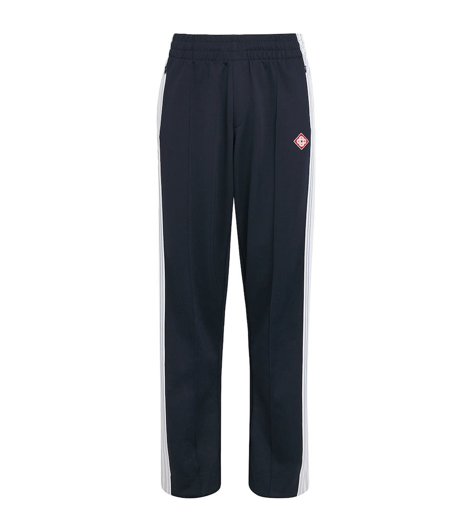 Casablanca Mens Cotton Pinstripe Panelled Track Trousers Navy / Stripes