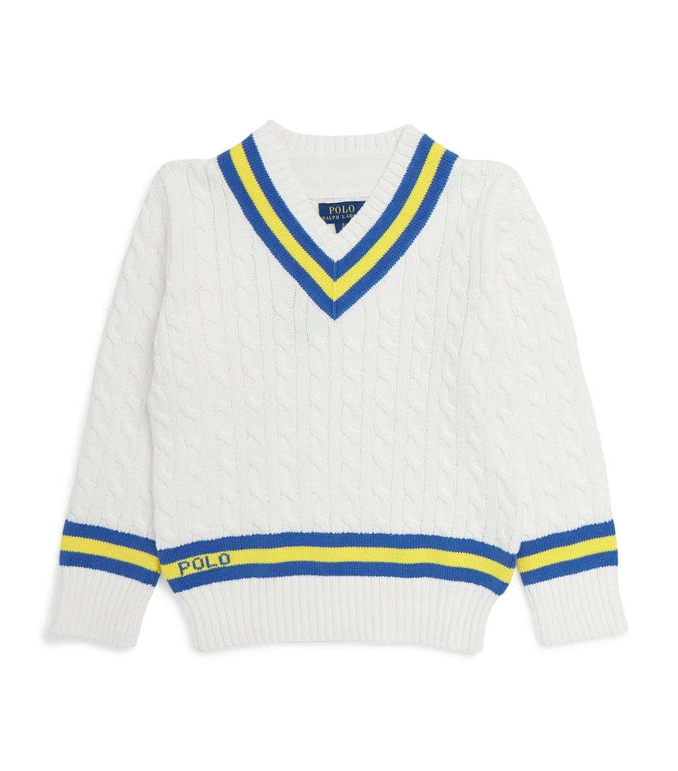 Cotton Stripe V-Neck Sweater (2-7 Years)