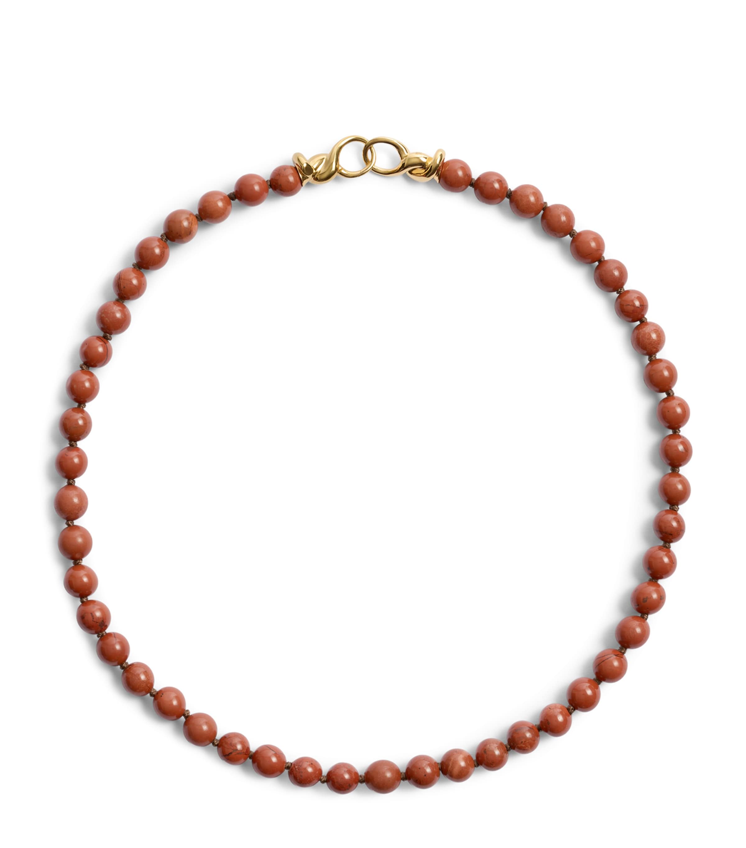 Monica Vinader Gold Vermeil and Red Jasper Gemstone Ochre Necklace Red