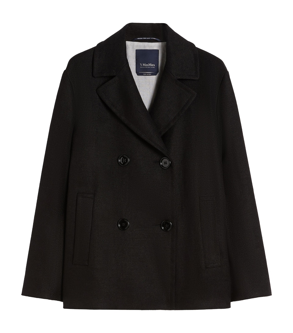 Linen-Blend Double-Breasted Arco Jacket