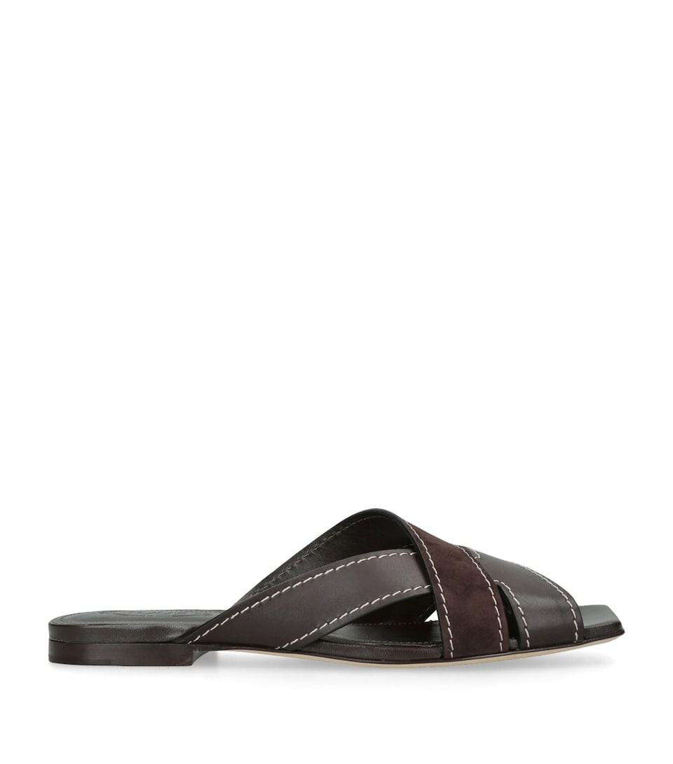Leather T-Strap Sandals