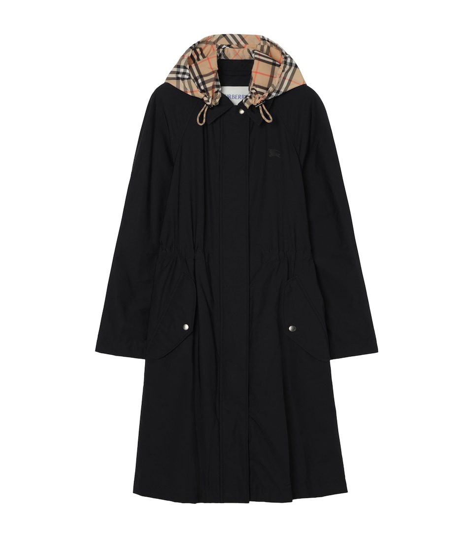 Burberry Womens Hooded Parka Black
