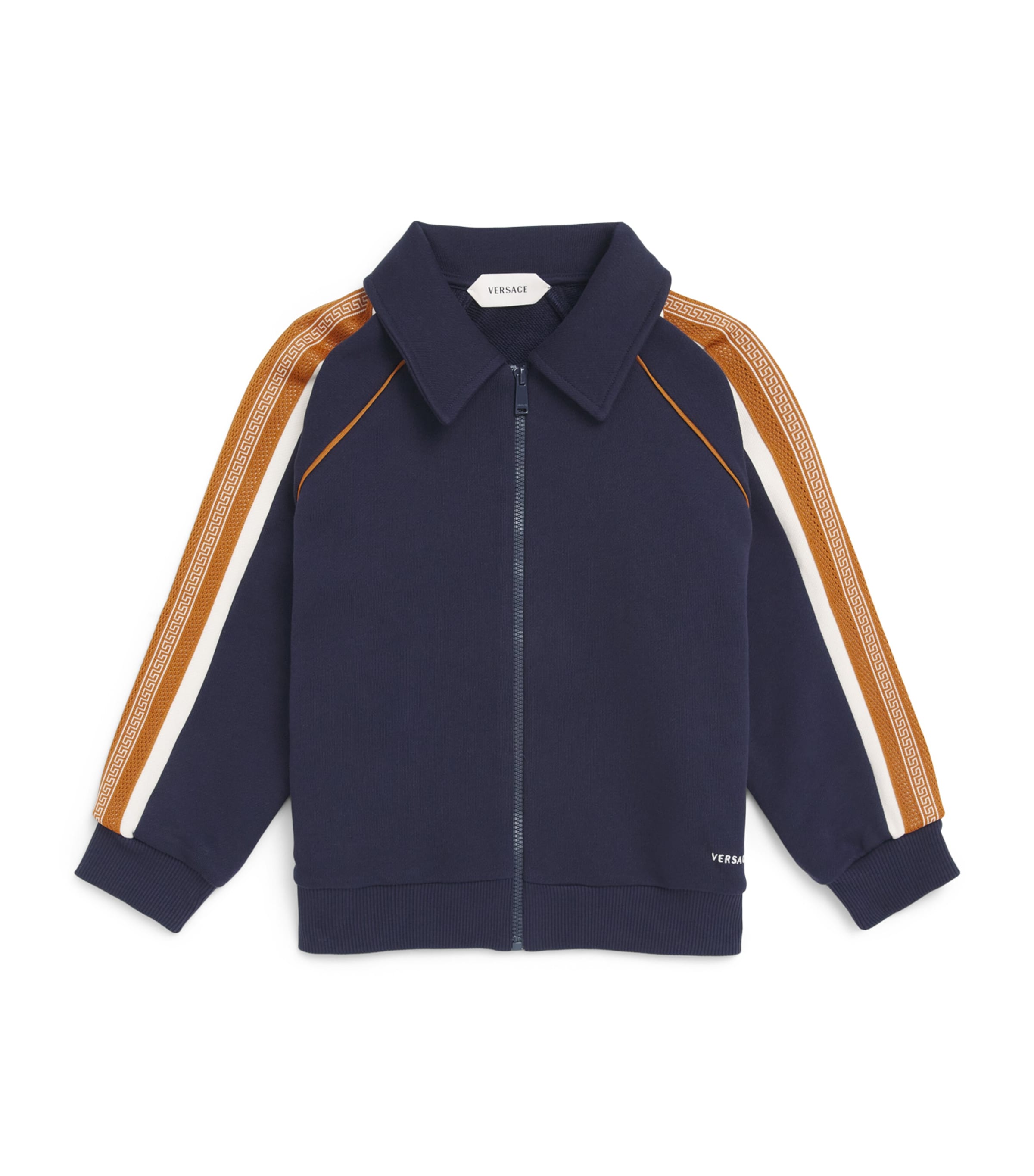 Versace Kids Cotton Greca-Embroidered Zip-Up Sweatshirt (4-14 Years)