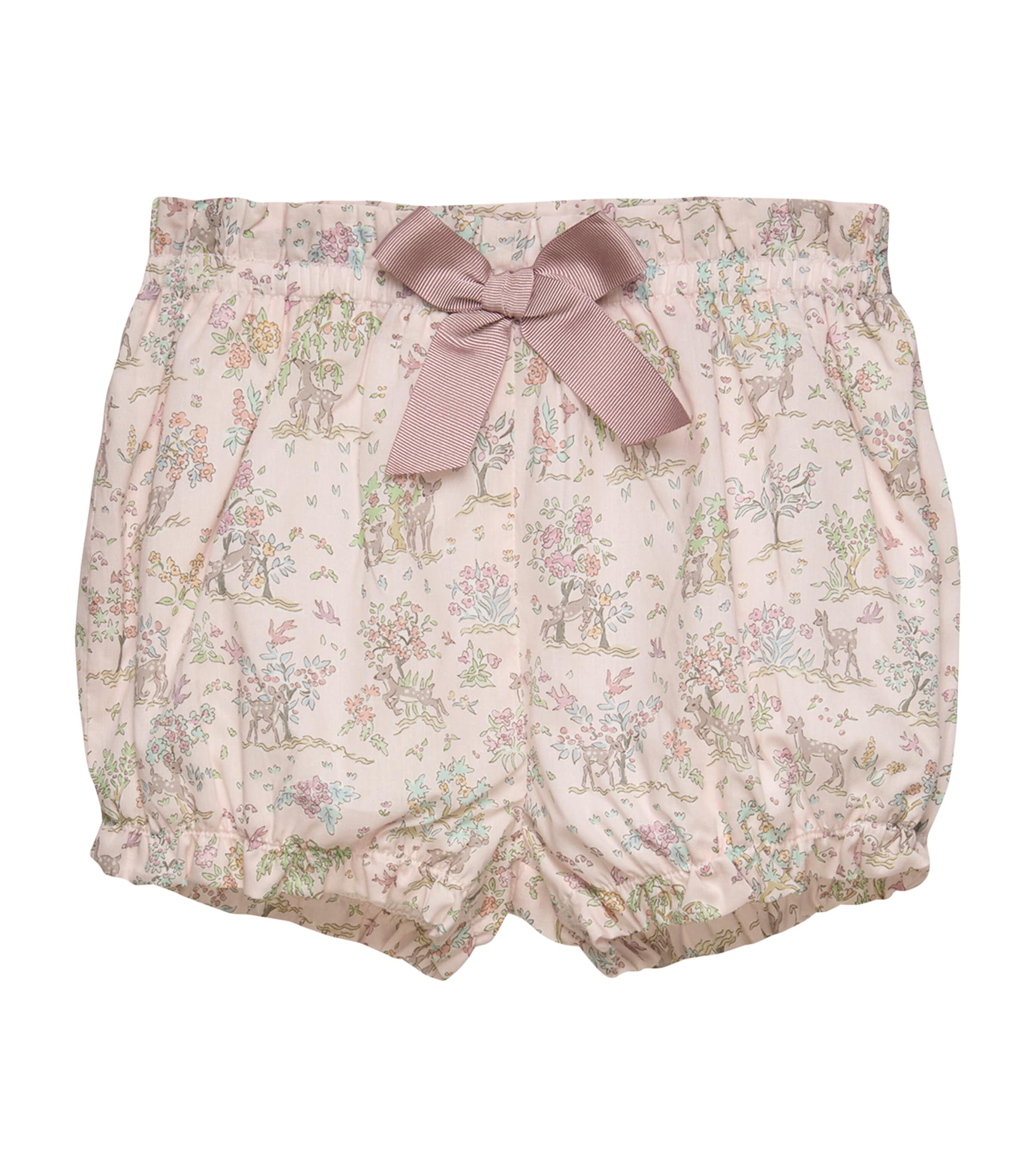 Trotters Cotton Liberty Print Bloomers (6-24 Months) Pale Pink