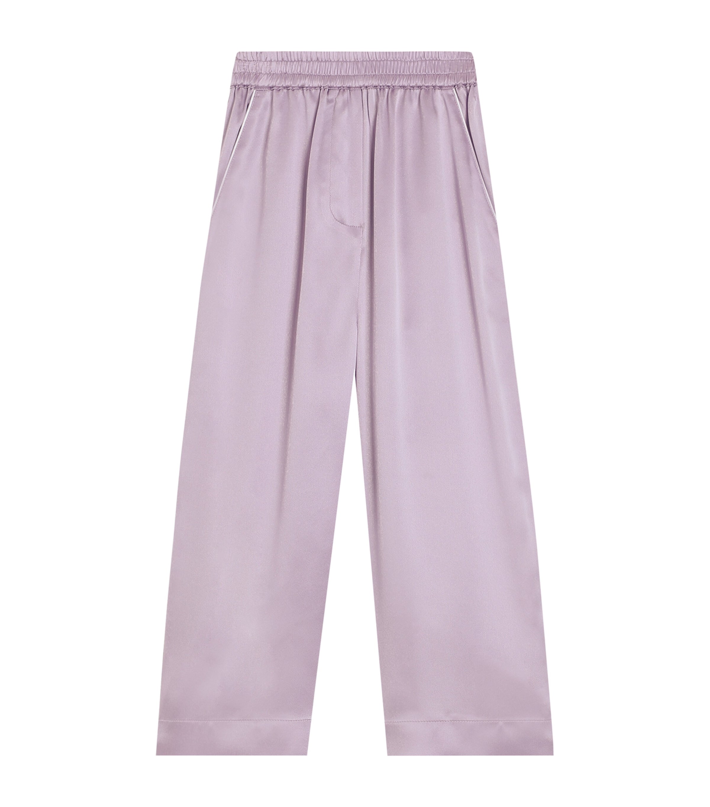Dolce&Gabbana Kids Silk Wide-Leg Trousers (8-12+ Years) Powder Lilac