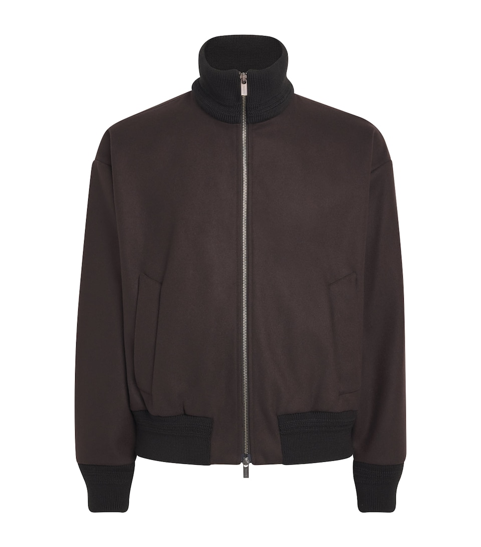 Barena Mens Wool-Blend Bomber Jacket Bruno
