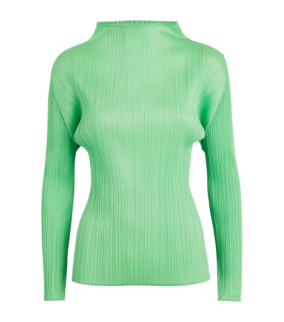Pleats Please Issey Miyake Womens New Colorful Basics 4 Long-Sleeve Top